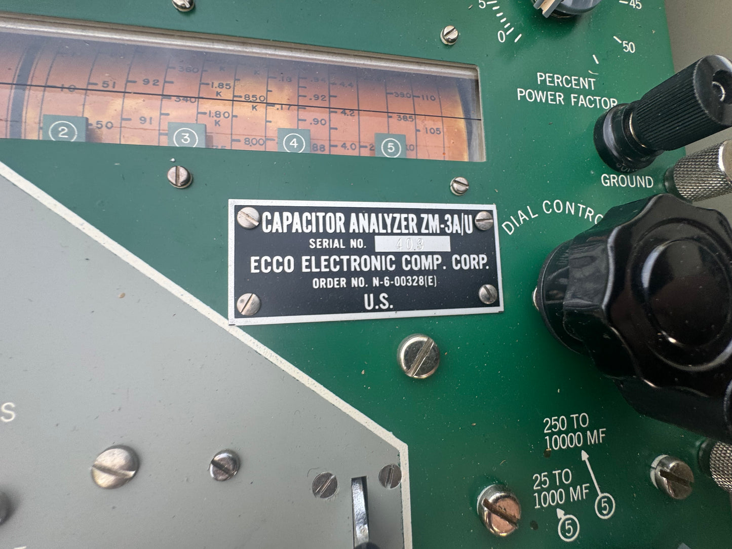 Vintage Military Capacitor Analyzer ZM-3A/U in Transit Case w/ Manual