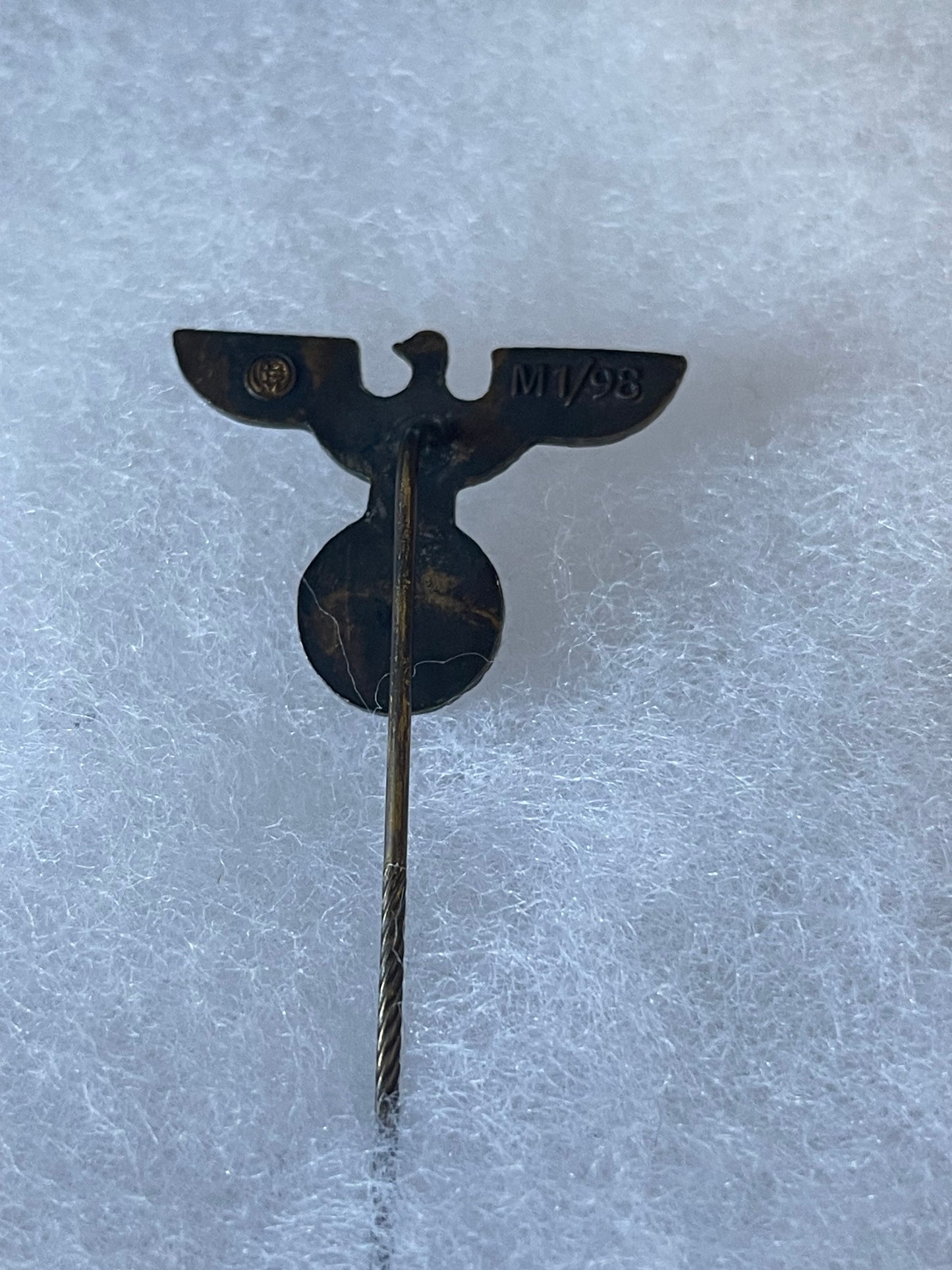 Original WWII German NSDAP Eagle Stick Pin – RZM M1/98 Marked