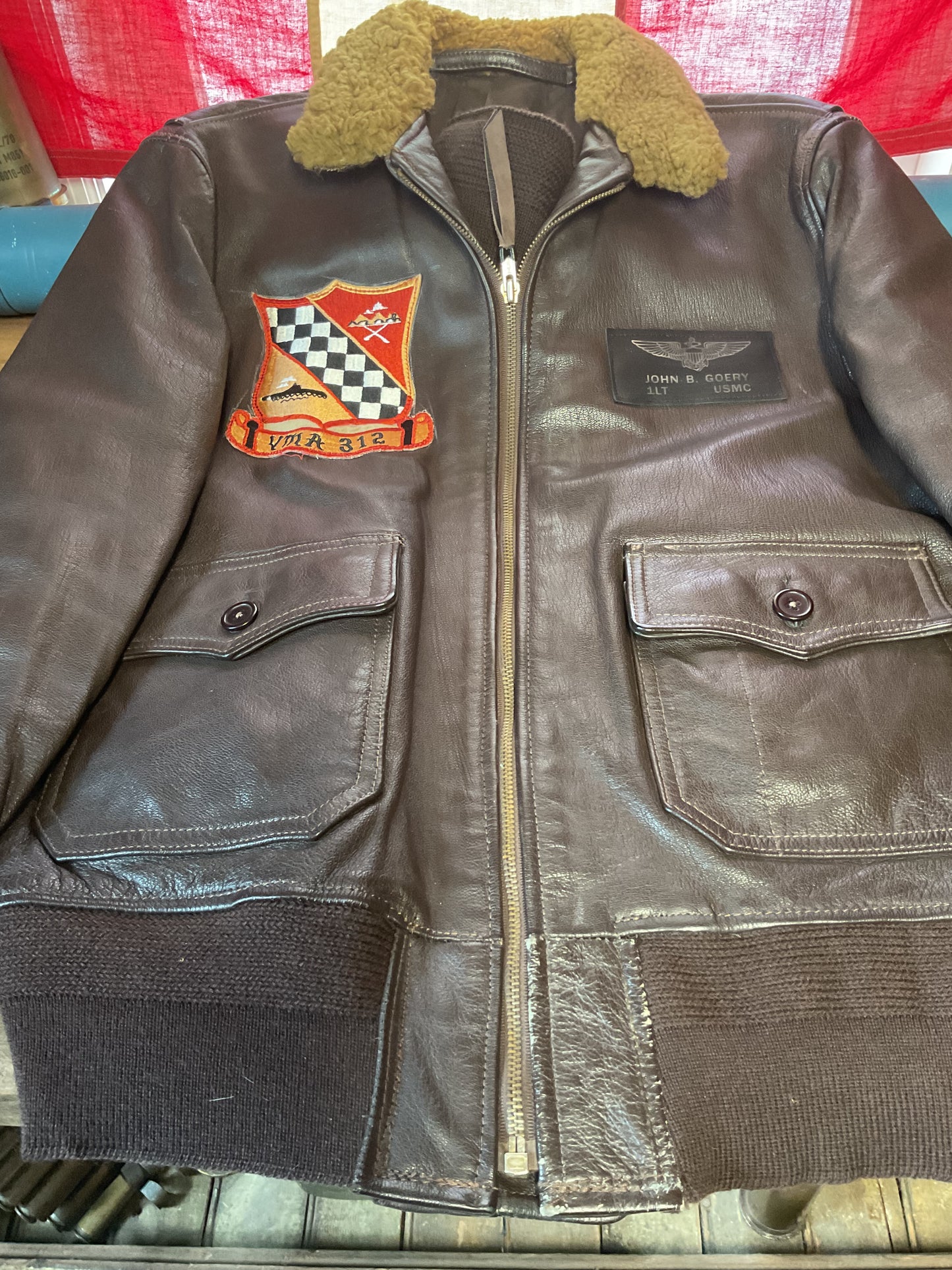 USMC Pilot G-1 Flight Jacket-Authentic and Identified to American Hero
