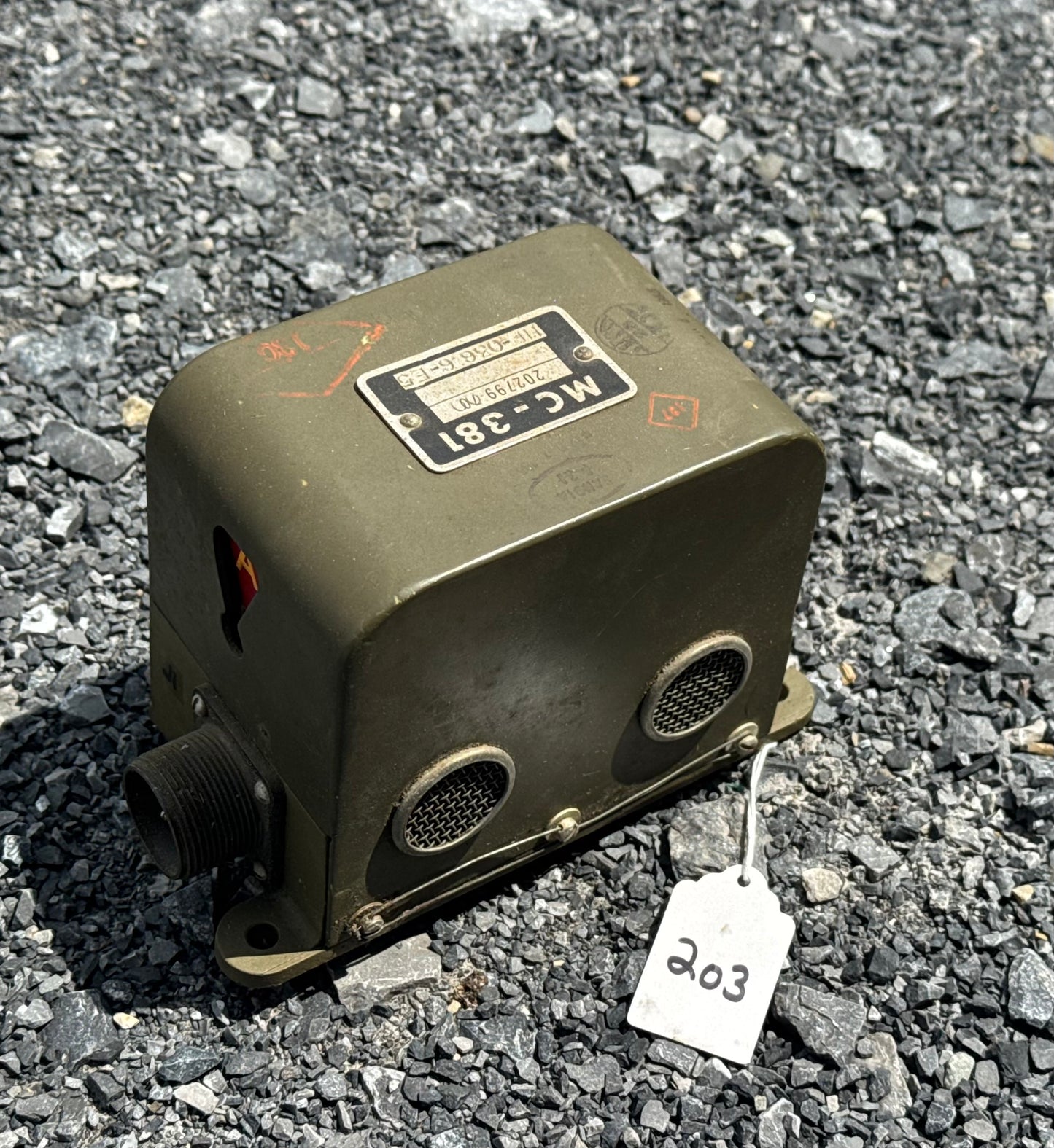 WWII MC-381 Aircraft Radio Microphone Control Box
