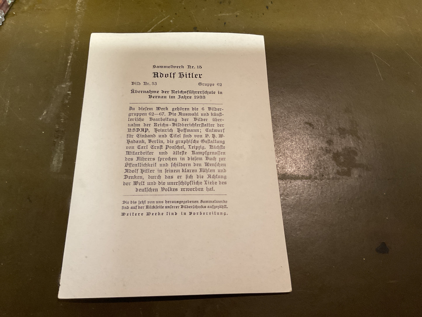 WWII German Propaganda Card