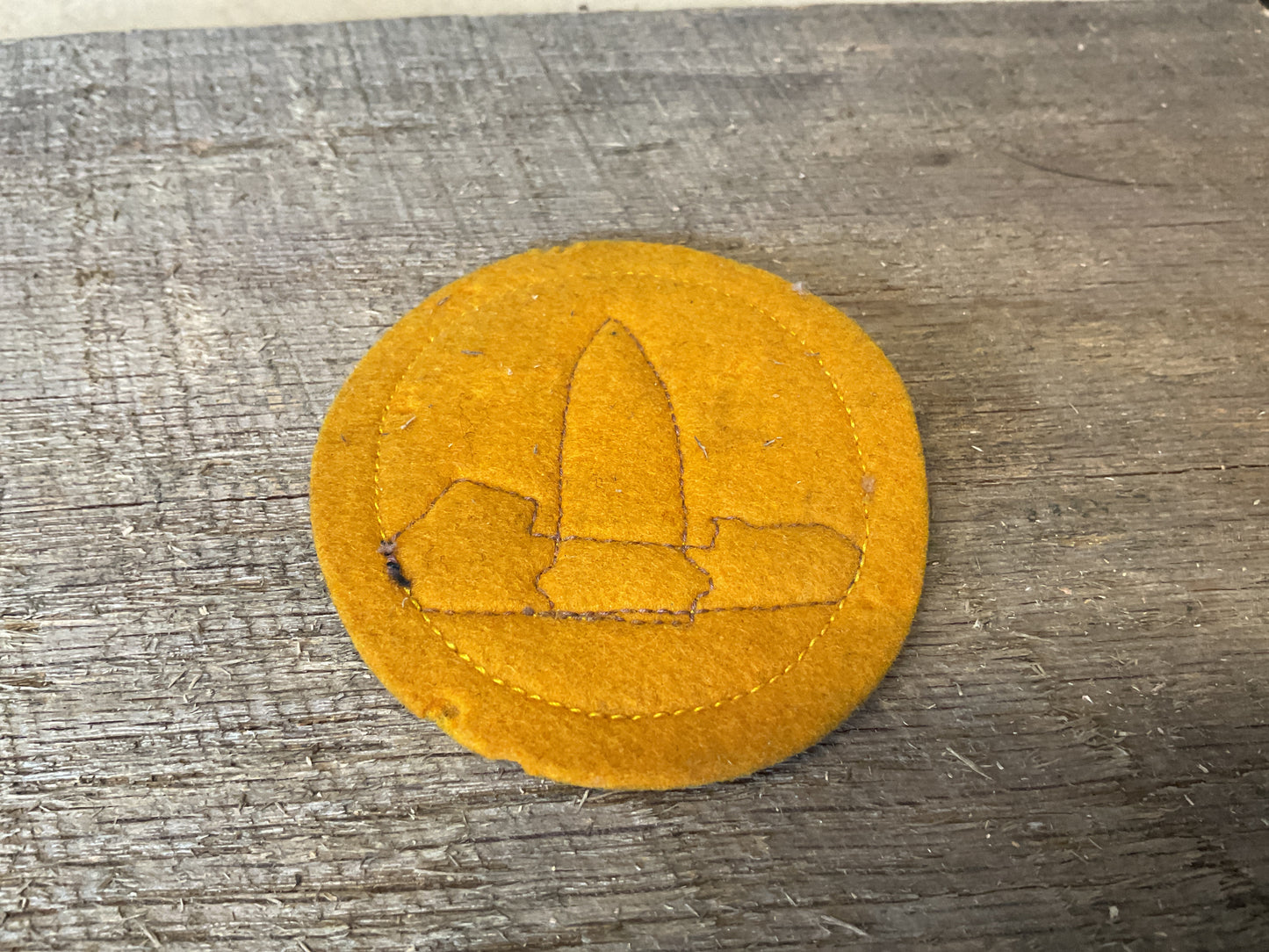 Hand Sewn Hawaiian Coast Artillery Brigade Patch WWII