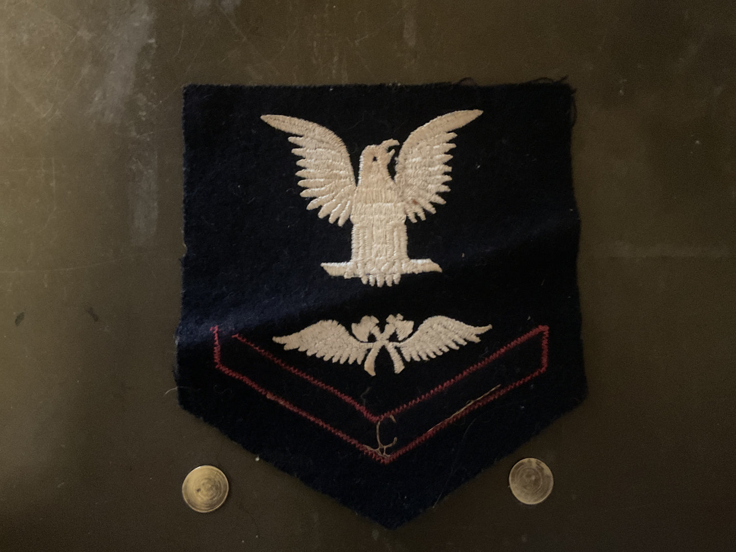 WWII U.S. Navy 3rd Class Aviation Machinist Mate Rate shoulder Patch SSI Cut Edge-Original WWII Insignia