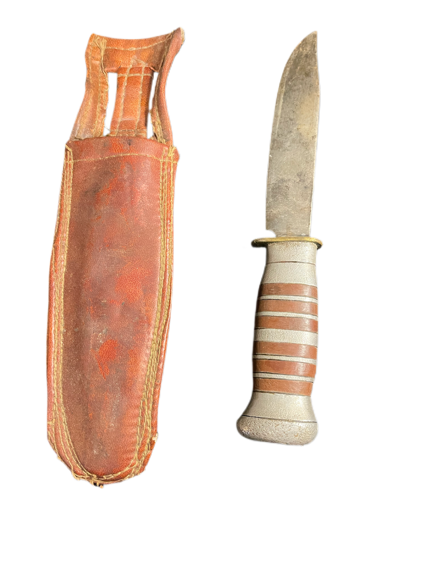 WWII Theater Knife with Leather Sheath