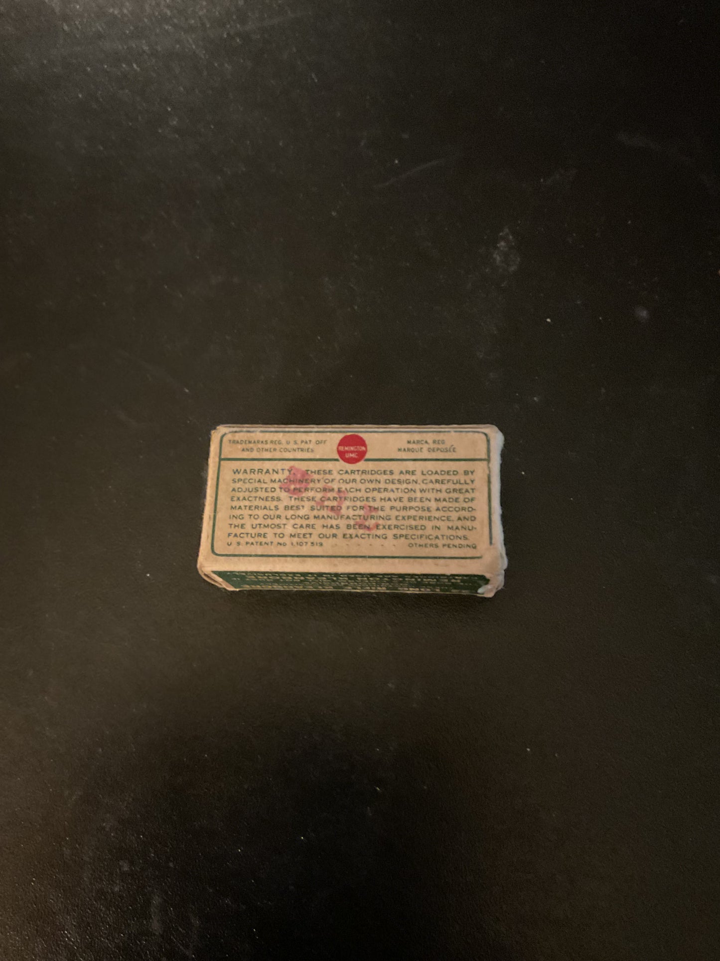 Vintage Remington UMC Kleanbore .22 Long Rifle Rimfire Cartridges — Full Box of 50