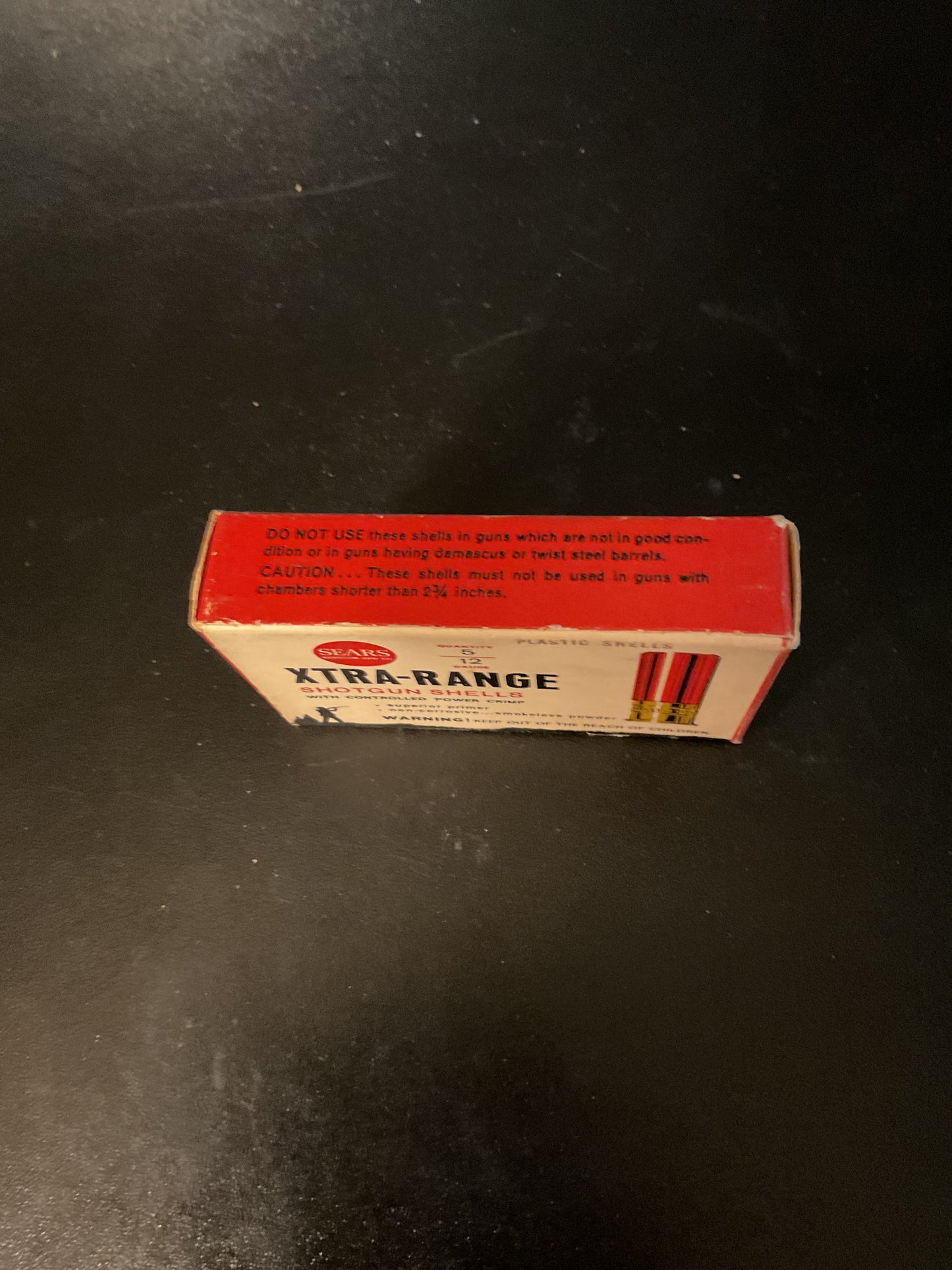 Vintage Sears Xtra-Range 12 Gauge 5-Round Shotgun Shell Box
