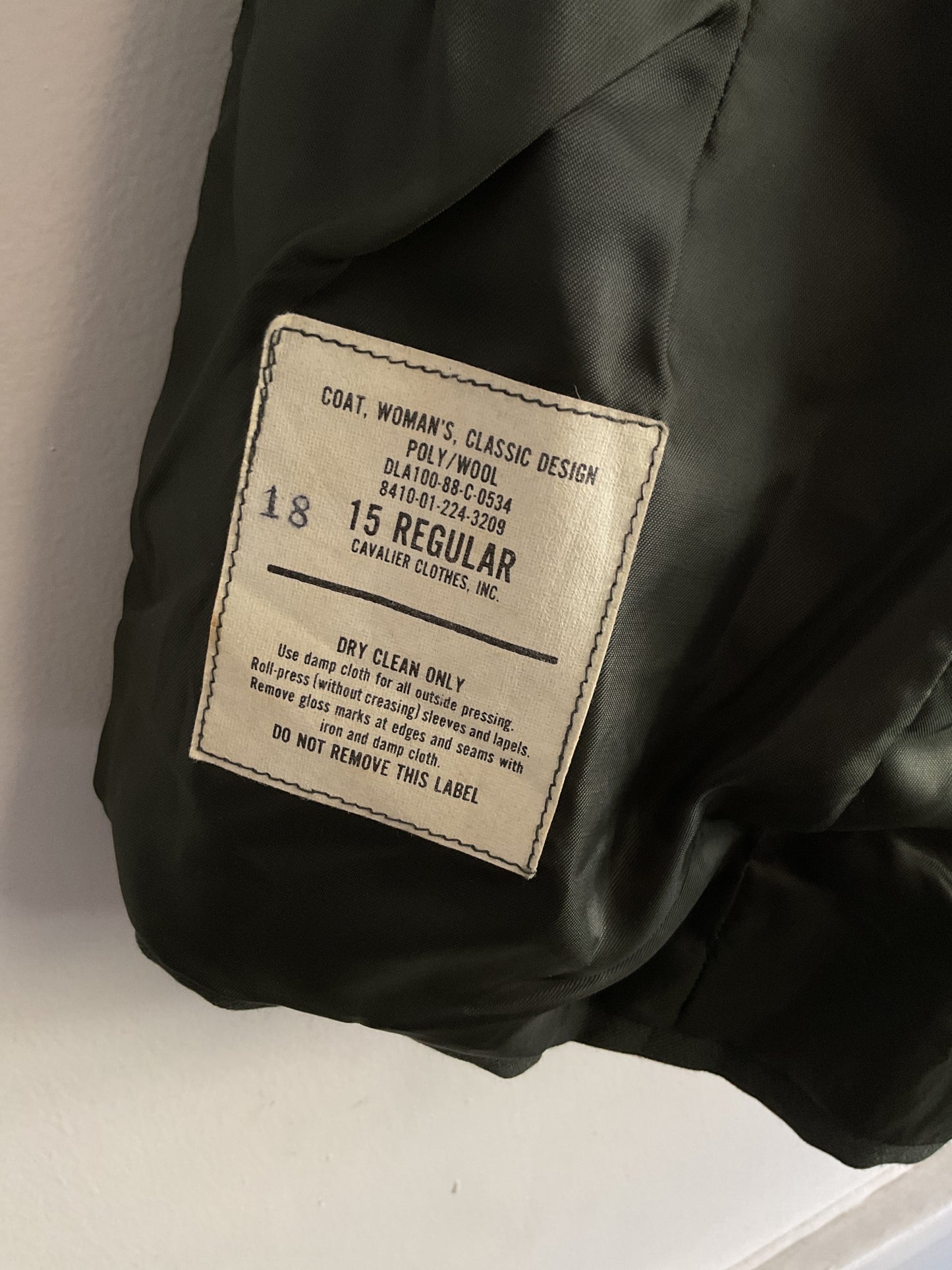 Vietnam War Era U.S. Army Women’s Service Dress Coat - Sergeant Rank with Army Service Forces Patch - Size 15R