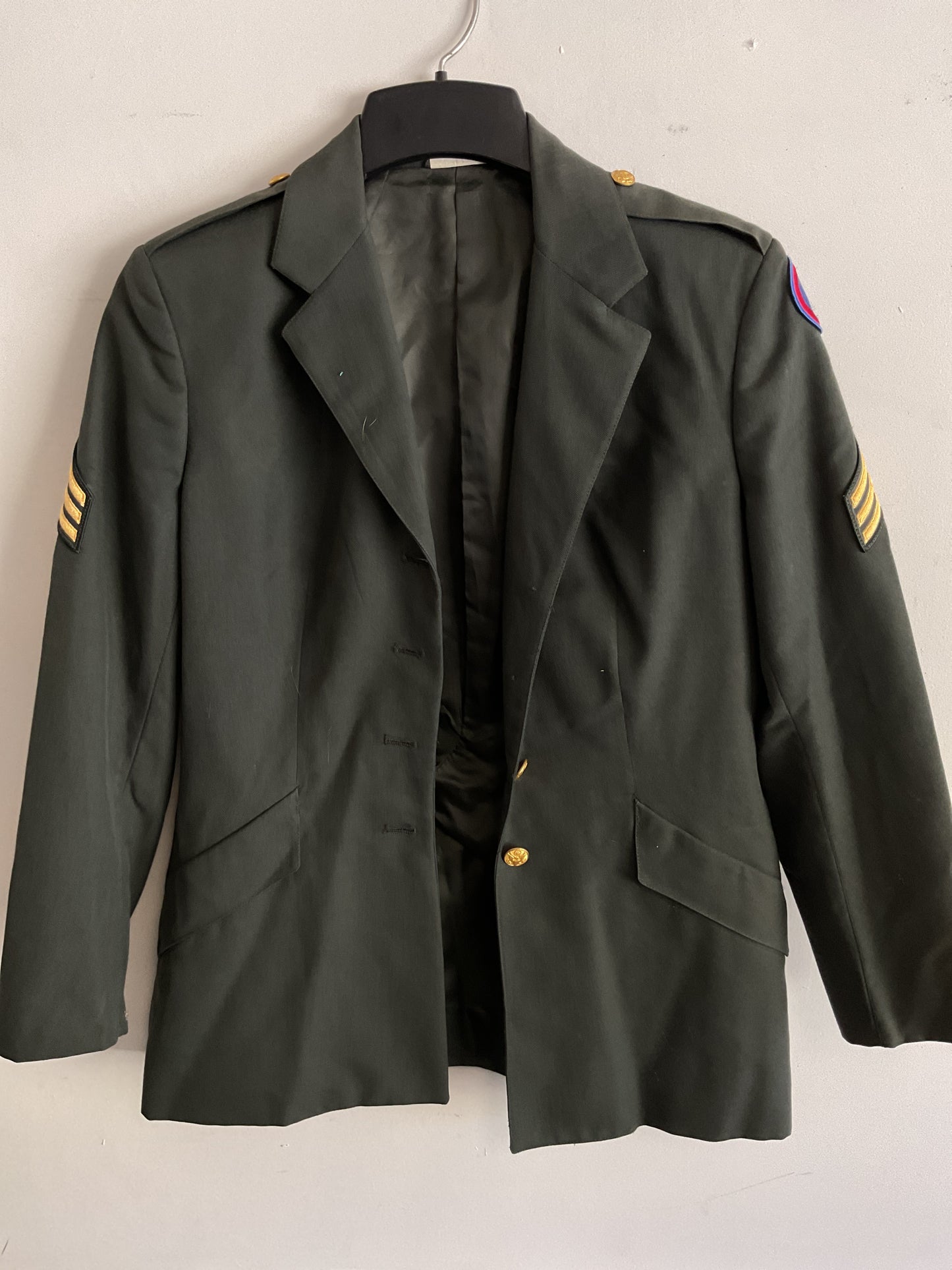 Vietnam War Era U.S. Army Women’s Service Dress Coat - Sergeant Rank with Army Service Forces Patch - Size 15R