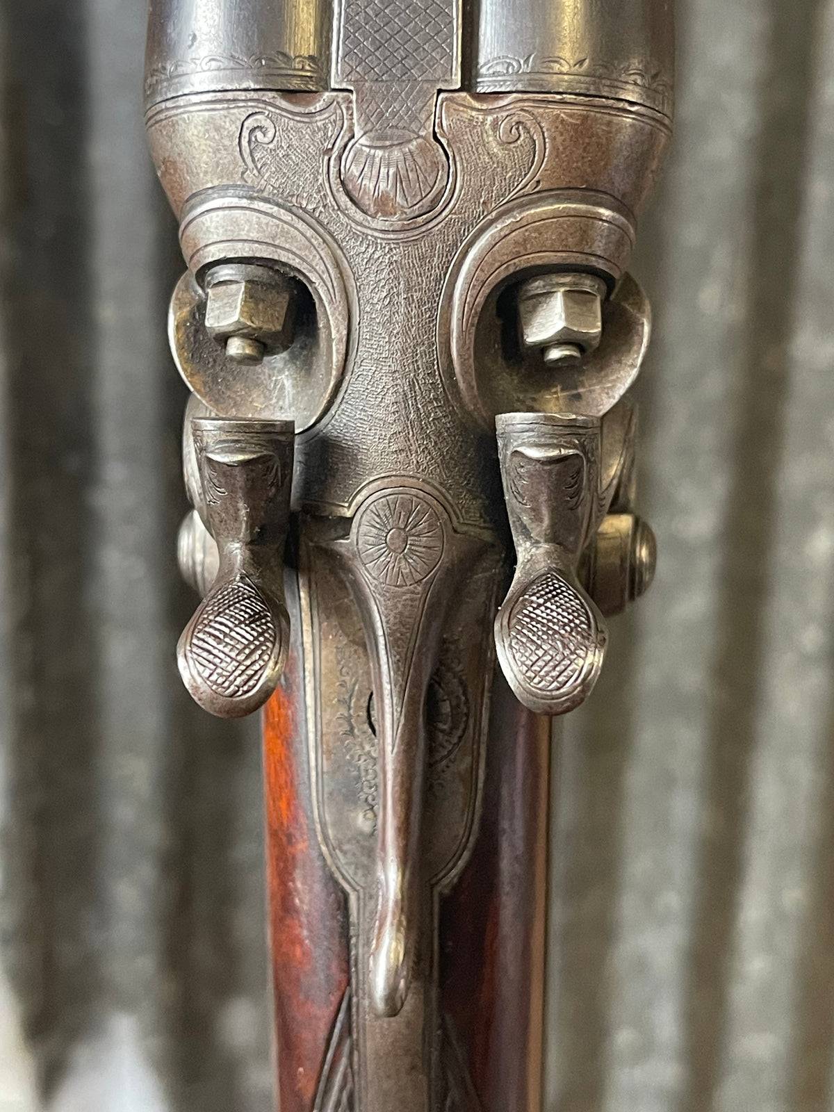 German I.A. Kuppscher Hammer Drilling – 16 Gauge x 16 Gauge / Rifle – Underlever Combination Gun