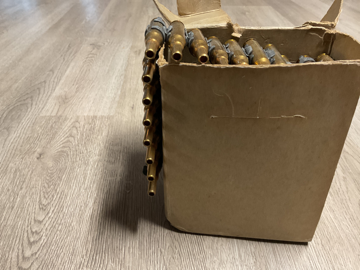 U.S. Military 7.62mm NATO M82 Blank Ammunition Belt-100 Rounds linked in Carrying Bag