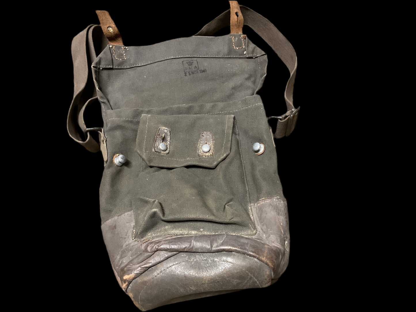 WWII Swedish Gas Mask Bag