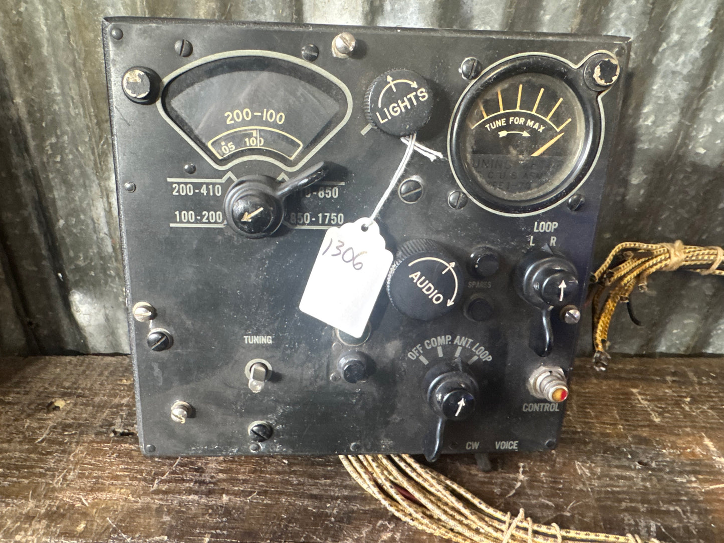 WWII U.S. military C-4/ARN-7 Radio Compass Control Unit