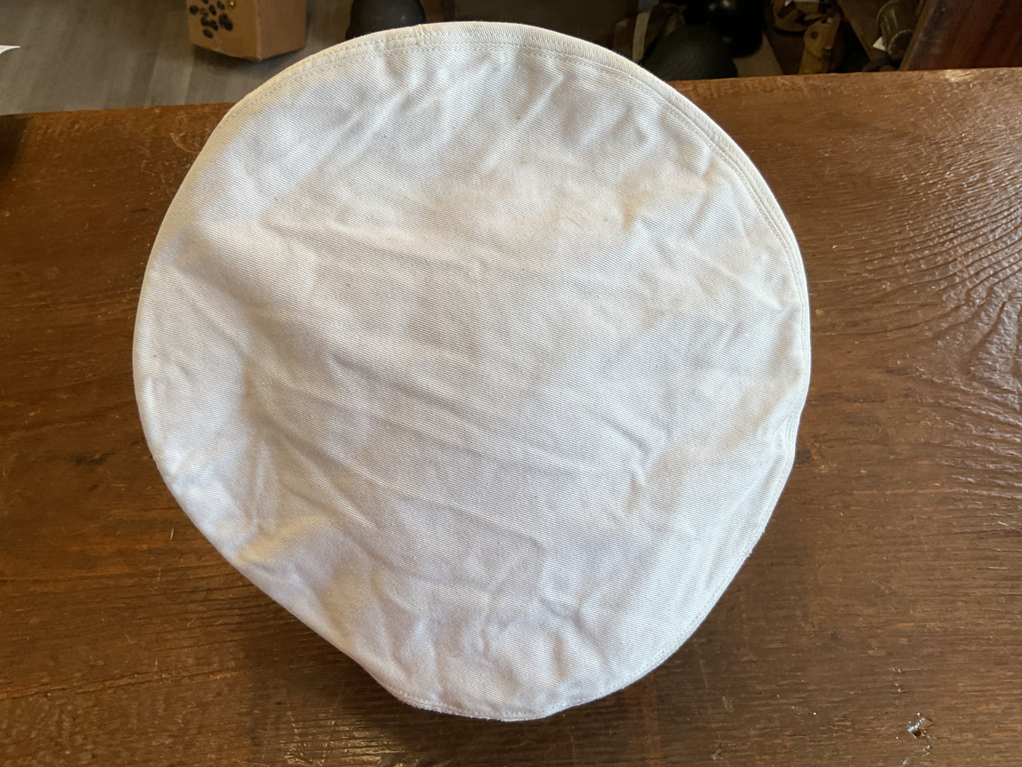 WWII USN/USMC White Visor Cap Cover