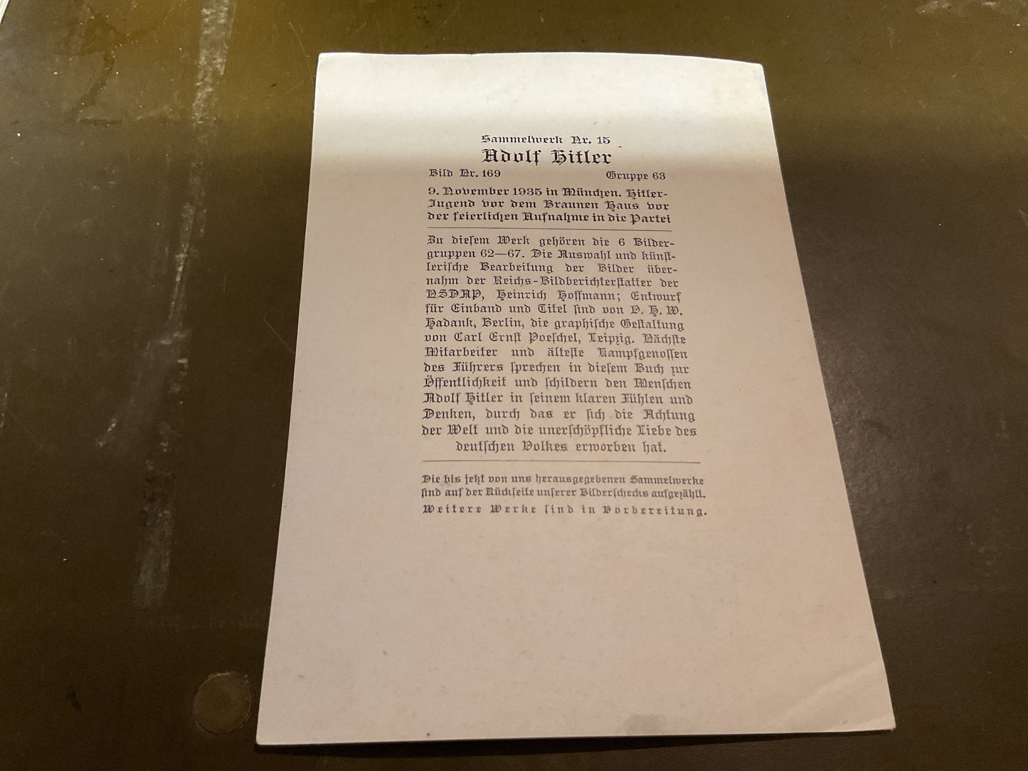 WWII German Propaganda Card