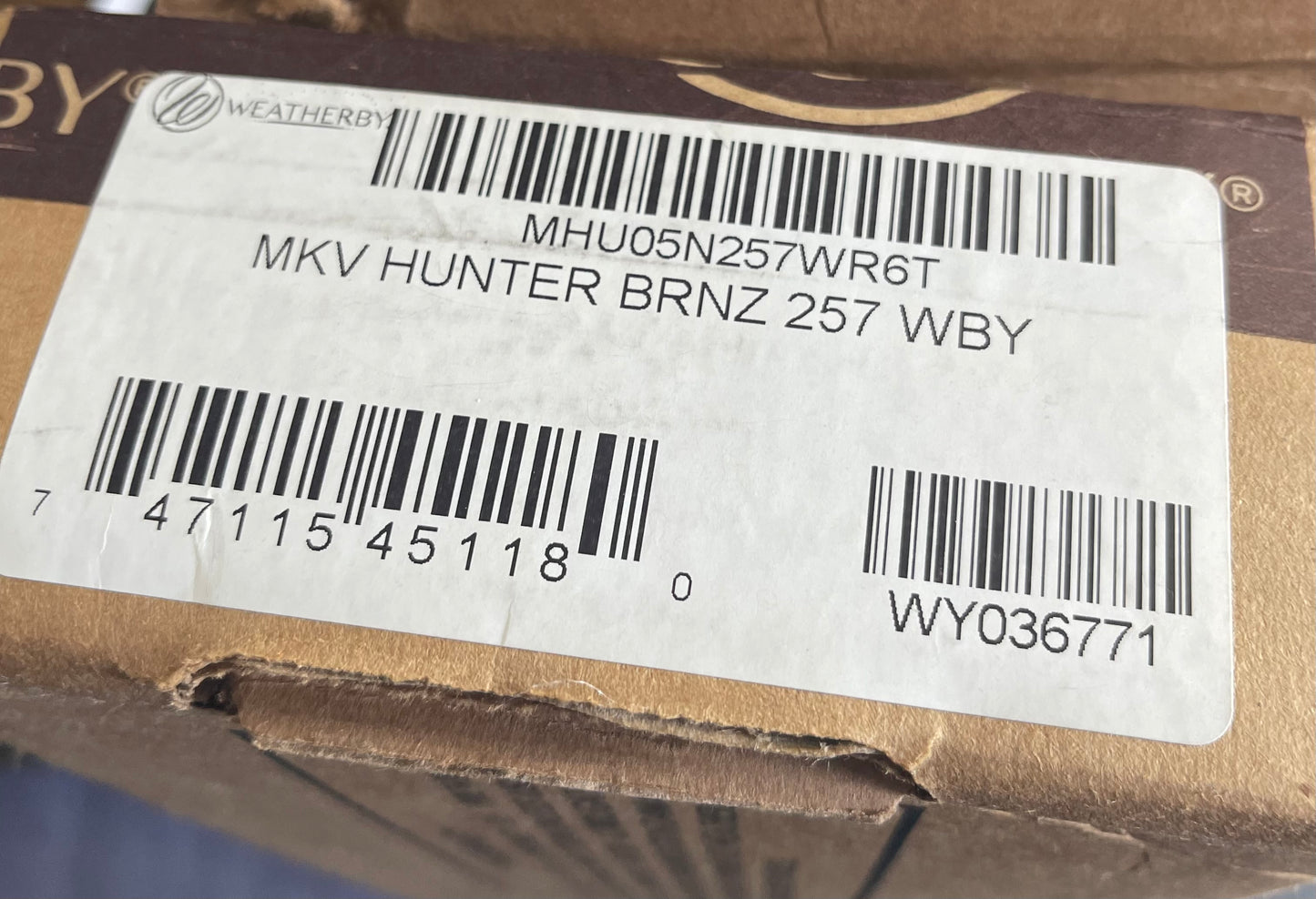Weatherby Mark V Hunter Bronze – .257 Weatherby Magnum – Leupold VX-II 3-9x Scope – Box & Paperwork