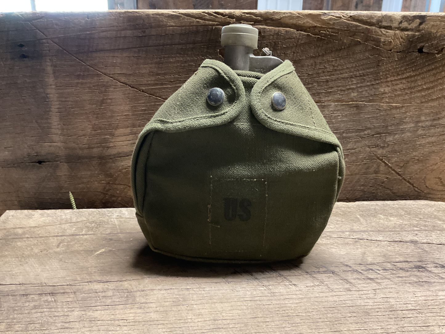 Vintage U.S. Army Artic Issue Carellon Metal Canteen with Cover