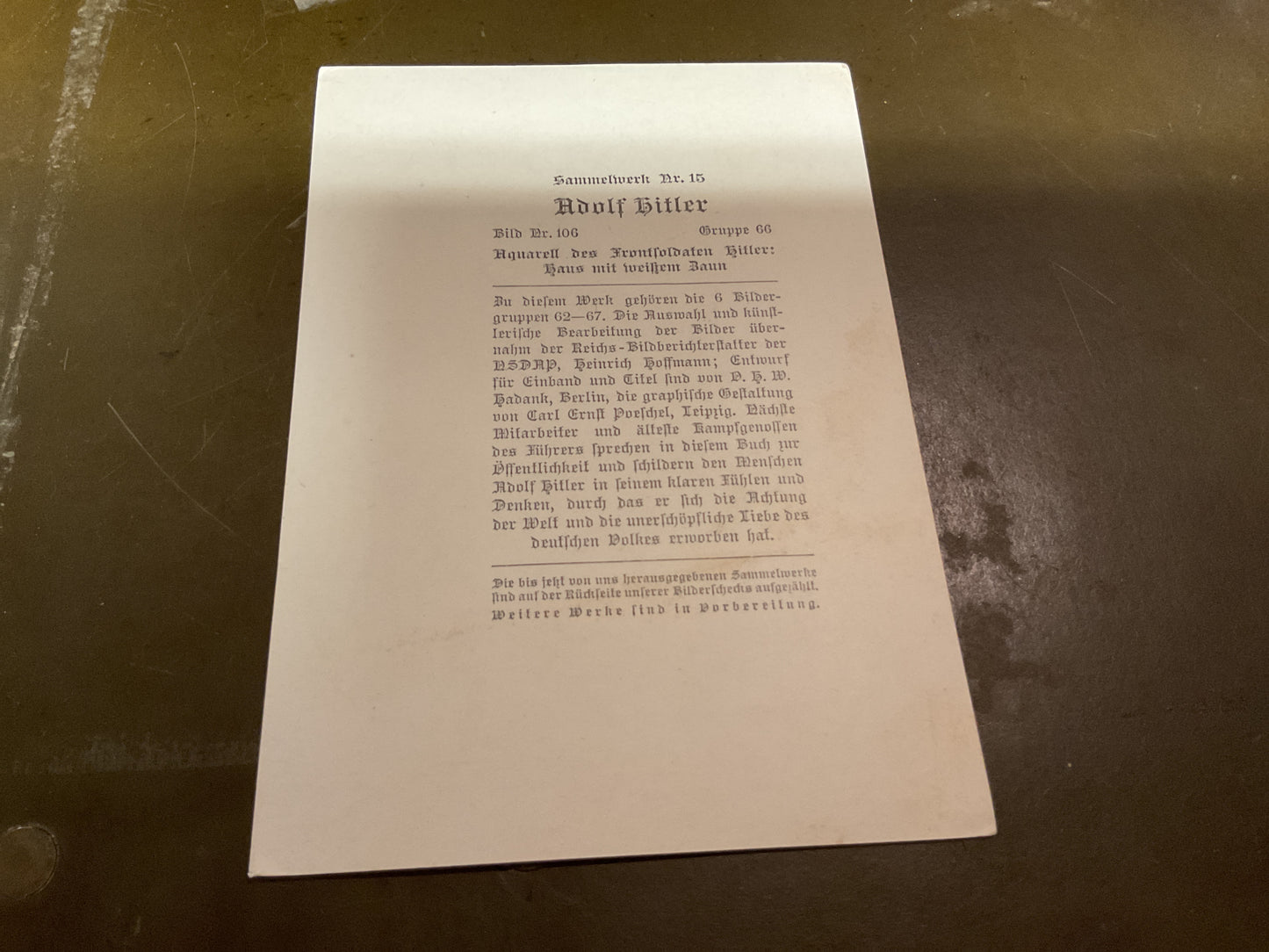 WWII German Propaganda Card