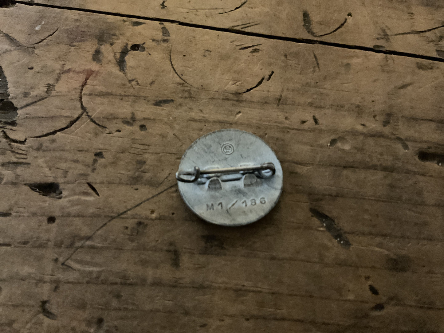 Original WWII German NSDAP Party Membership Badge-RZM M1/186 Marked