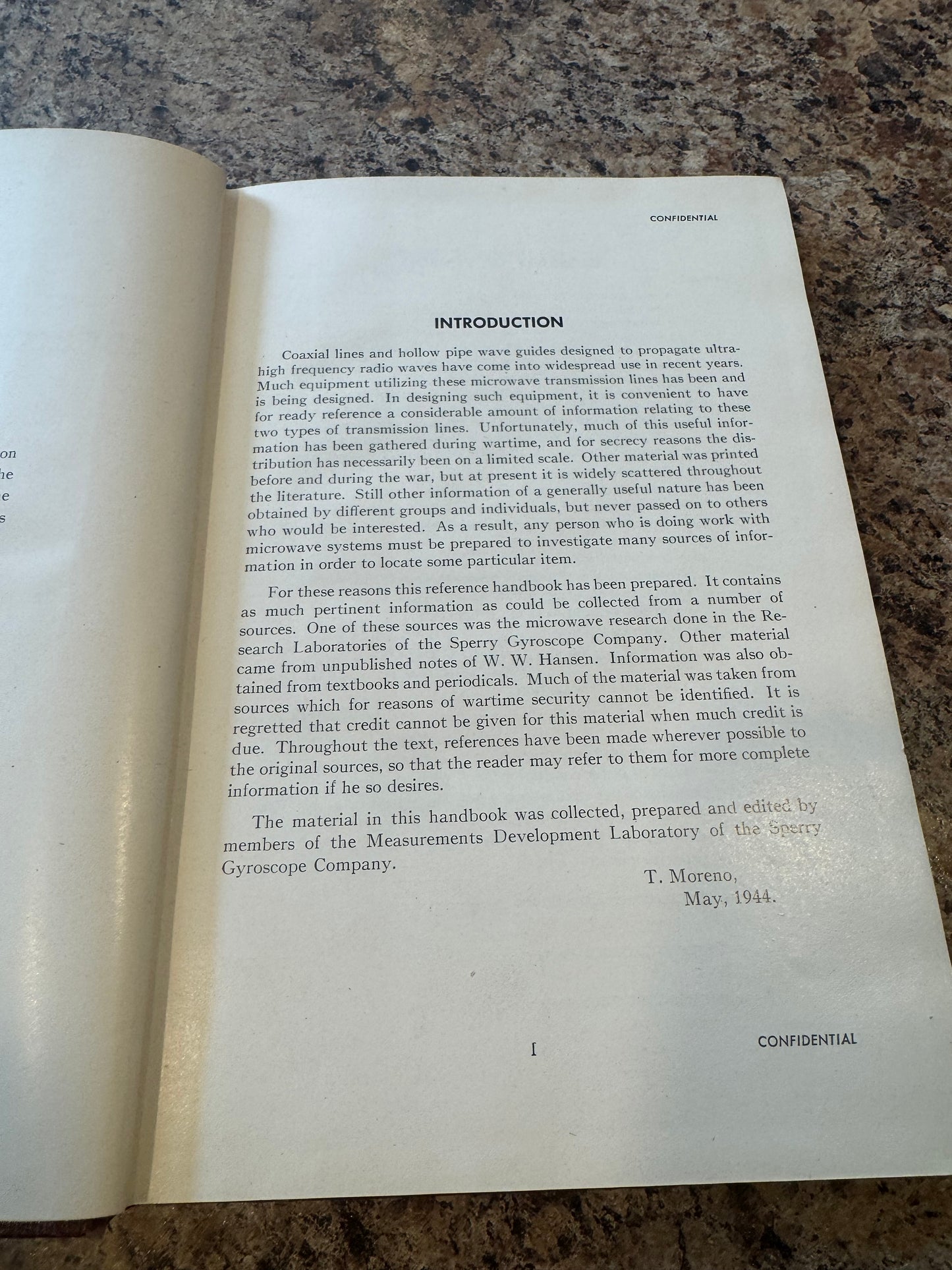 WWII Sperry Microwave Transmission Design Data – 1944 – Confidential