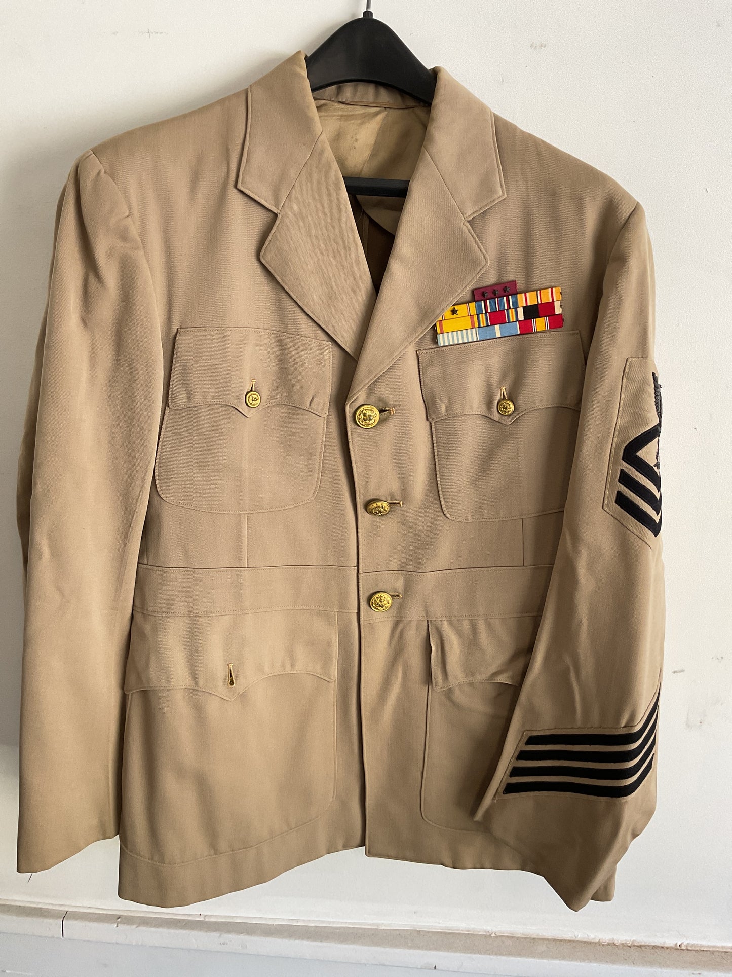 Korean War Era U.S. Army Quartermaster Corps Service Dress Jacket – Sergeant First Class