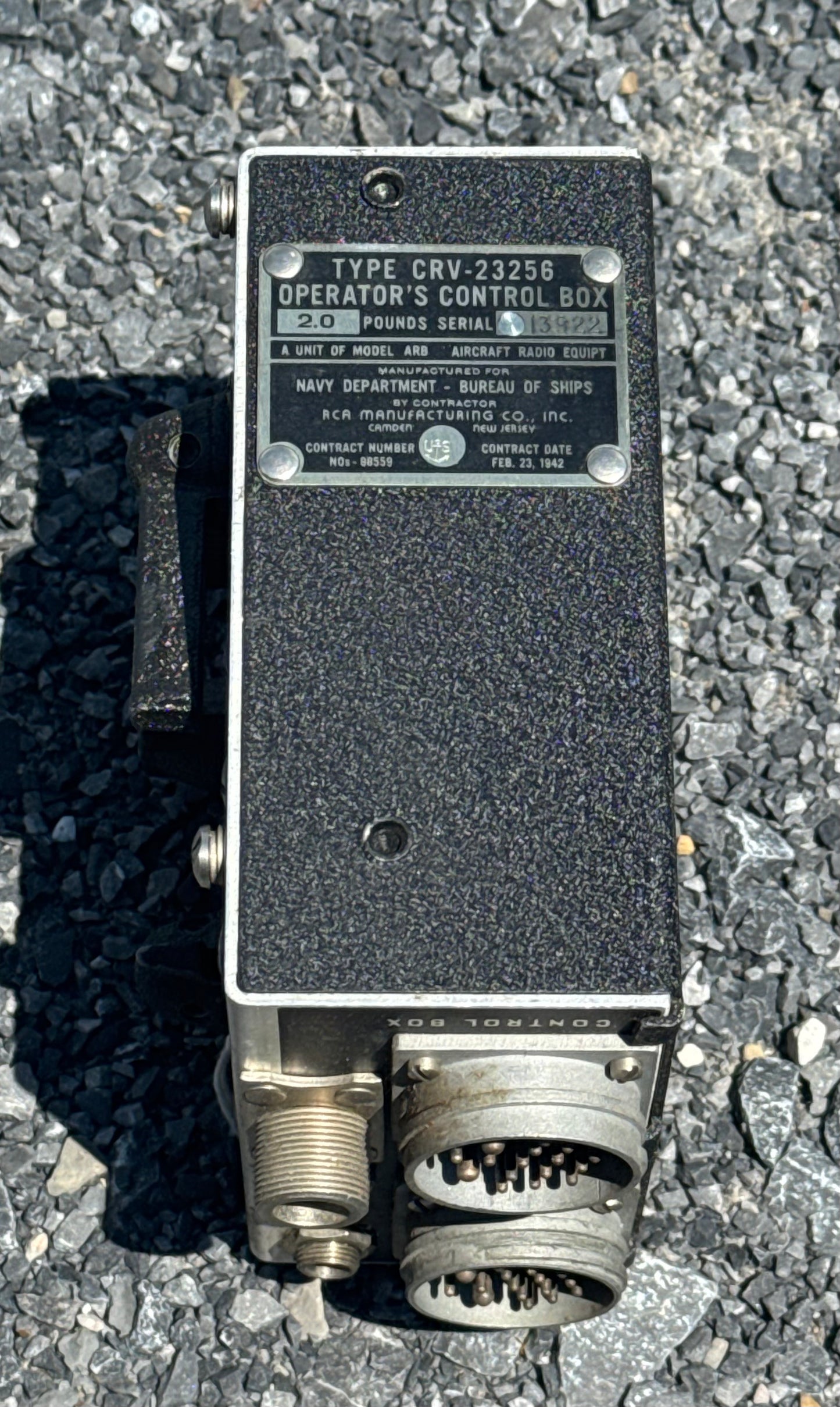 WWII U.S. Navy RCA CRV-23256 Operator’s Control Box