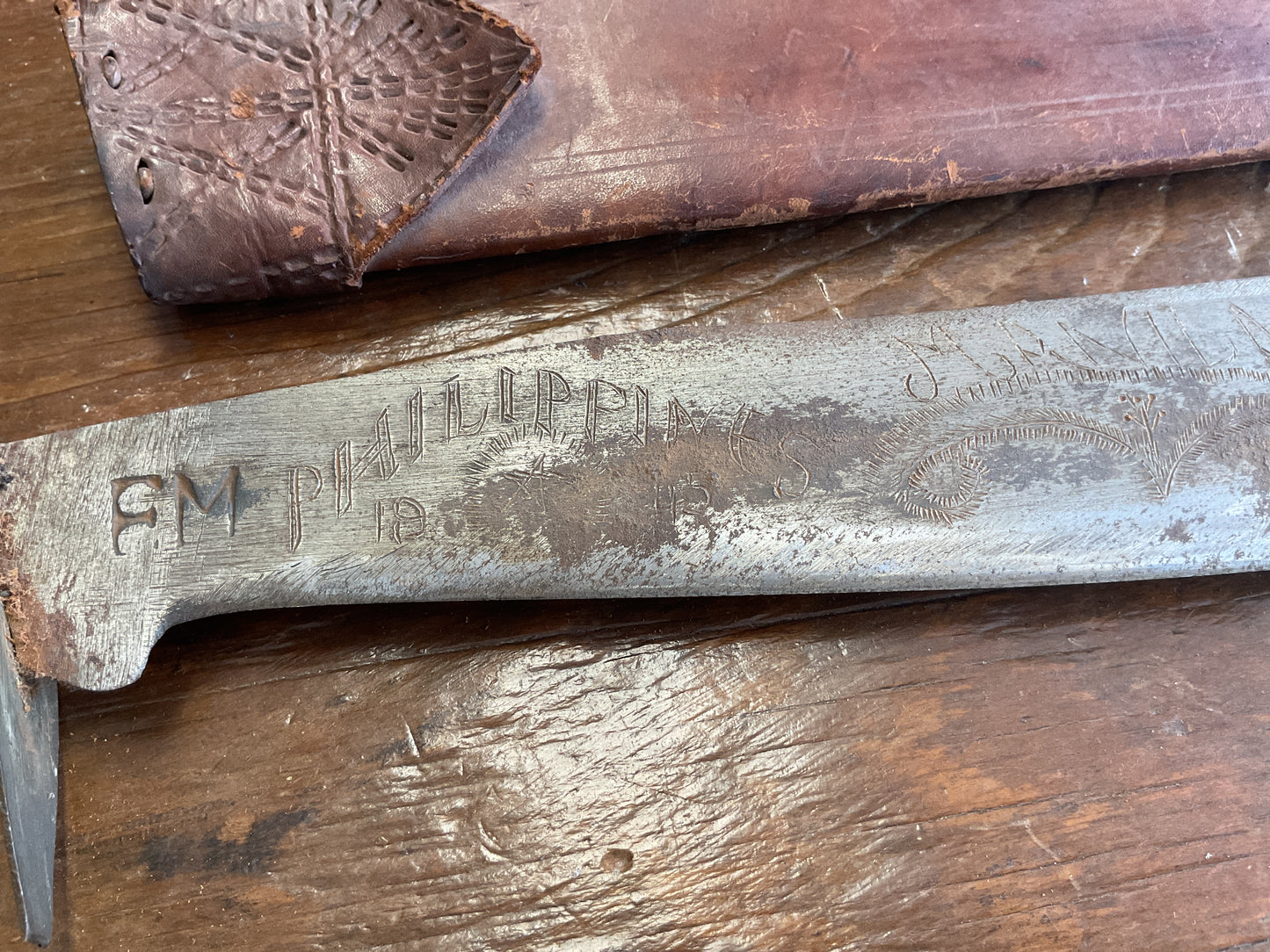 Pacific Theatre BOLO Knife makers mark stamped in the Ricasso