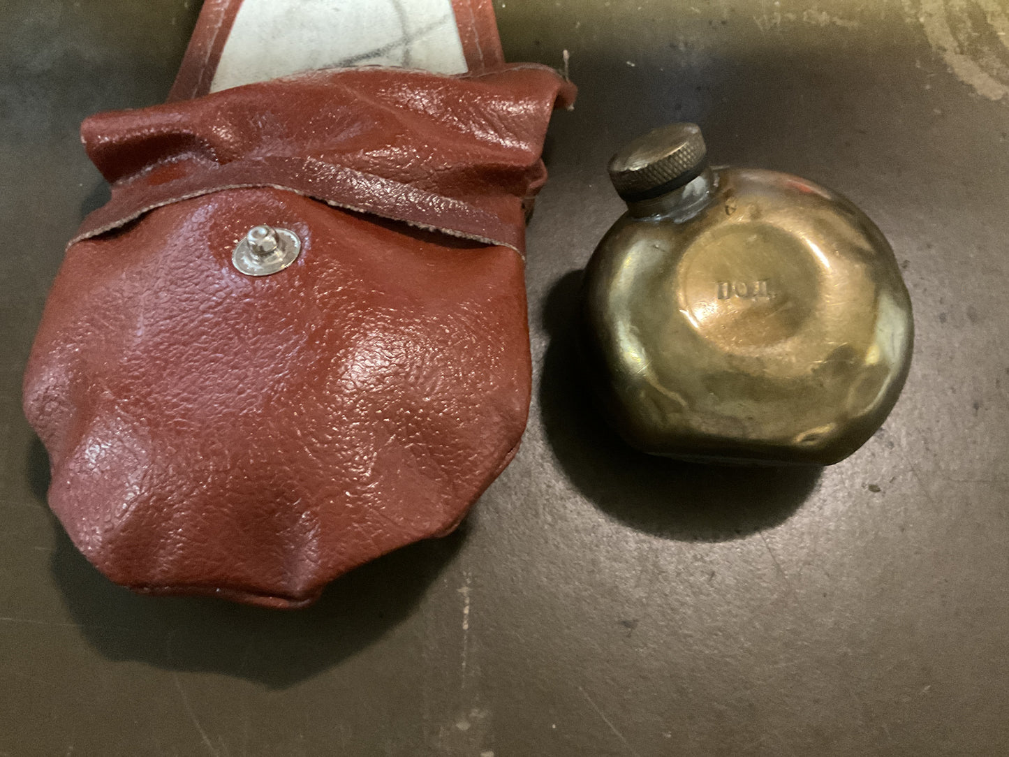 WWII Russian Army Brass Double Oil Container