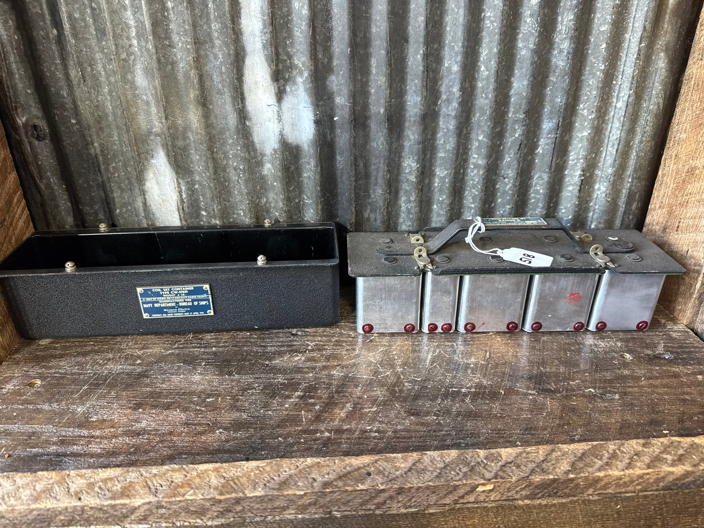 WWII U.S. Navy RU-16 Aircraft Radio Coil Set – Range D & F with CW-47029 Storage Container