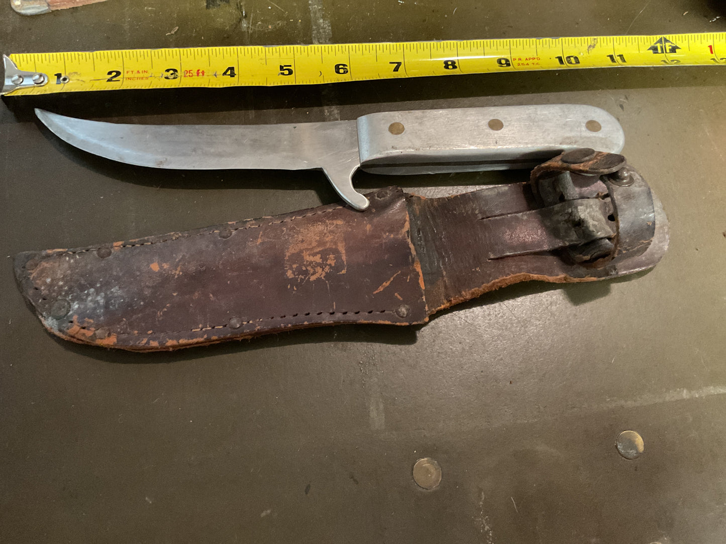 WWII Theatre Knife large silver handle