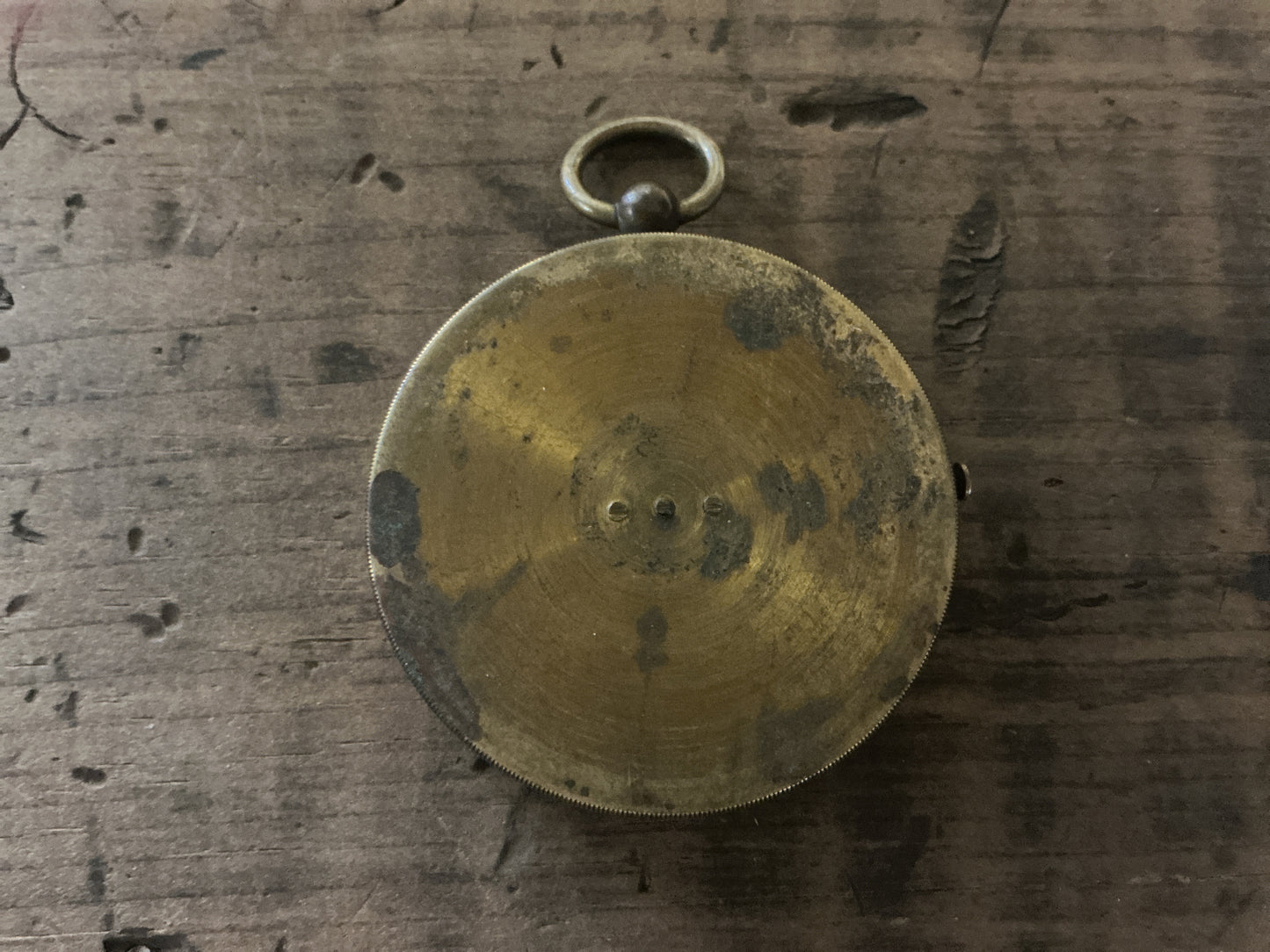 Antique Brass Liquid-Filled Pocket Compass