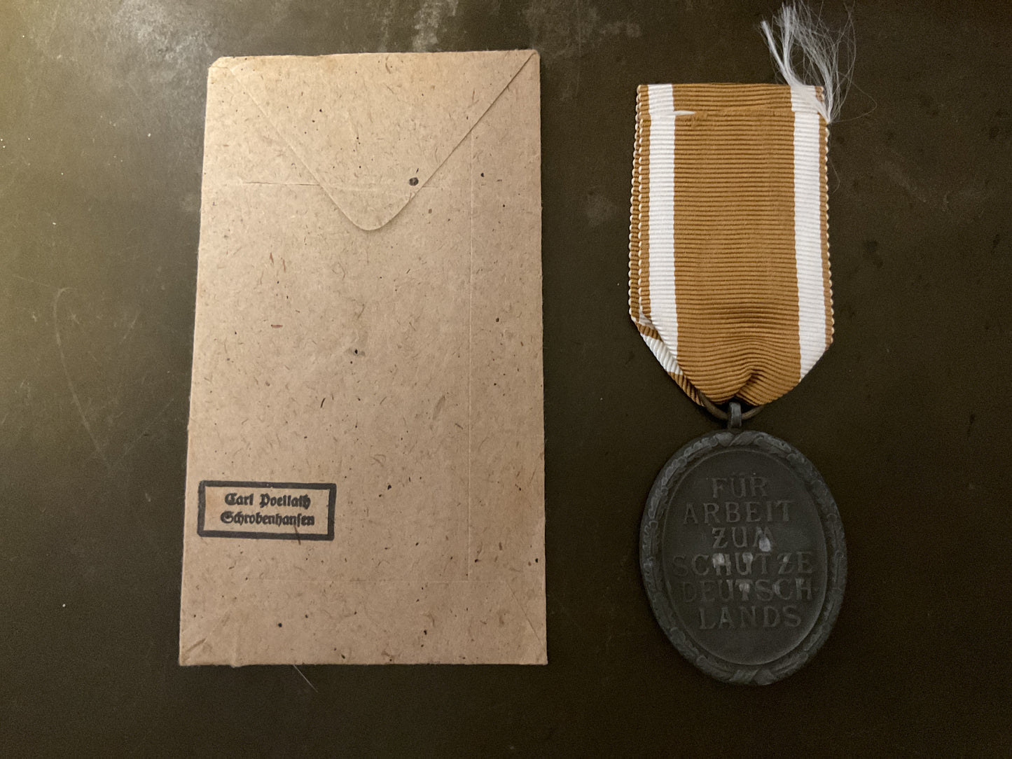 German RAD Service Medal with Award Packet