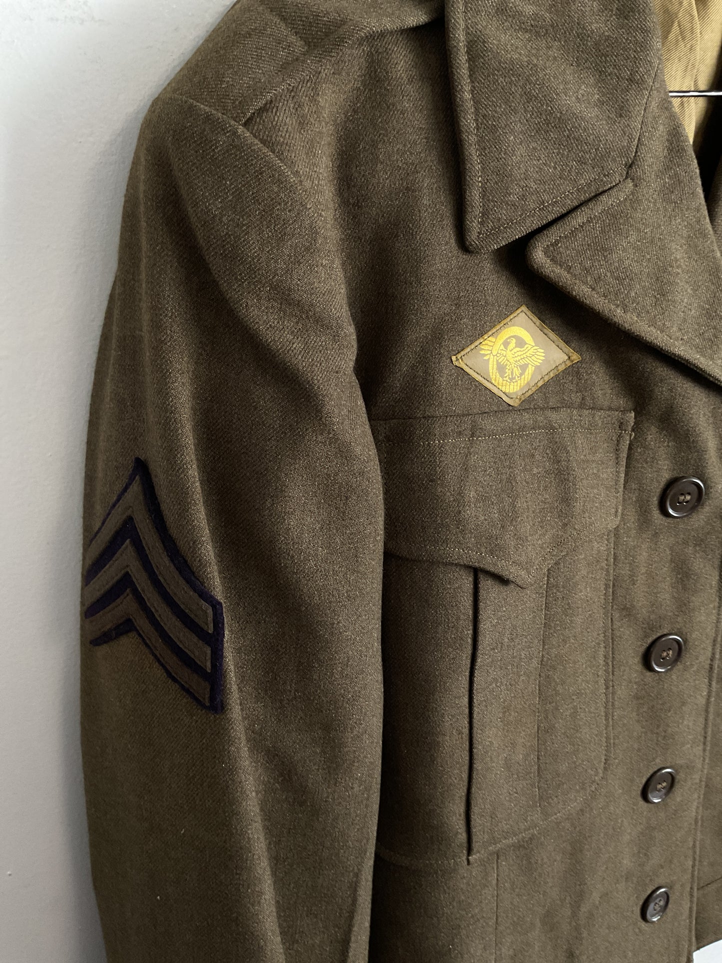 WWII U.S. Army ADSEC Service Dress Jacket – Sergeant, Size 36R