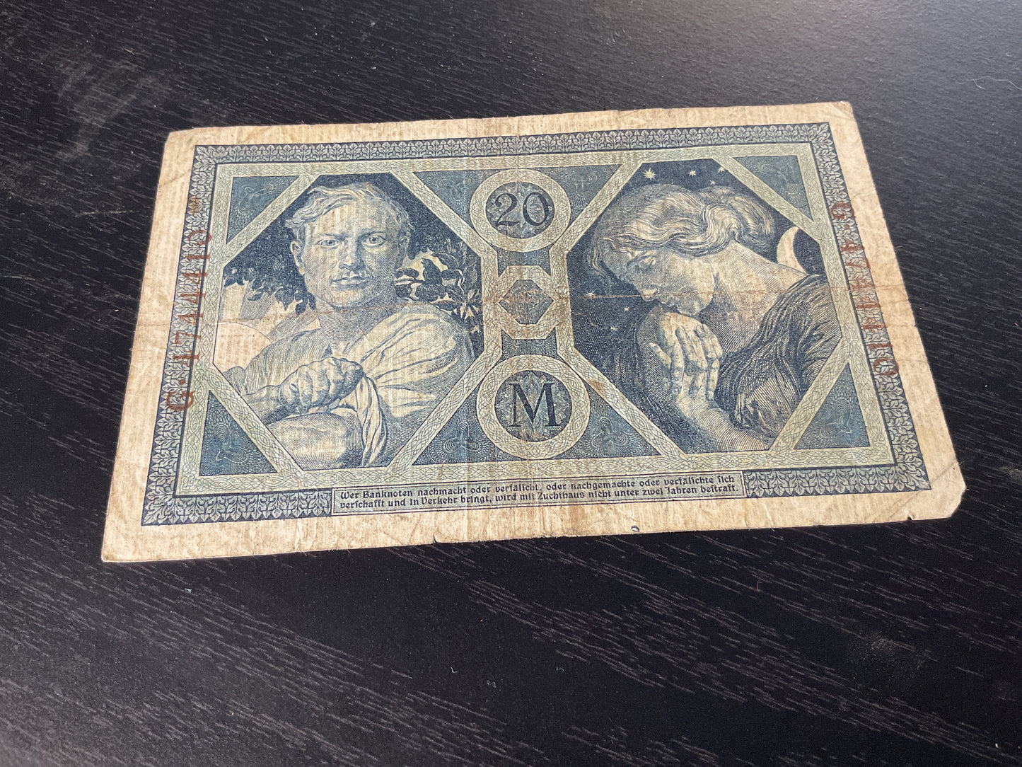 German 20 Note Reichsbanknote 1915