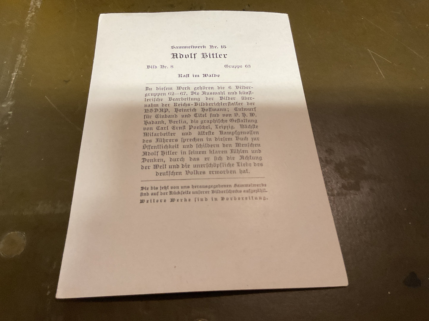 WWII German Propaganda Card