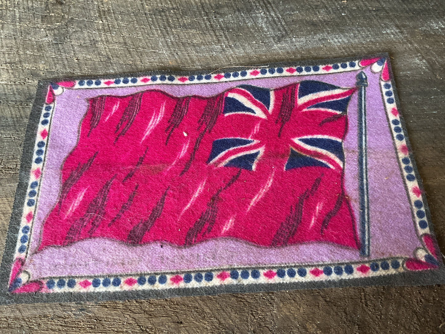 WWI Tobacco Felt Flag (approx 6x4)