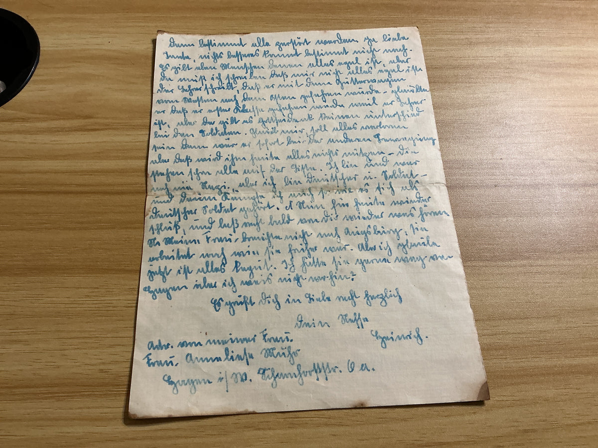 WWII German Handwritten Letter from Hungary During Closing Months of WWII-March 8, 1945