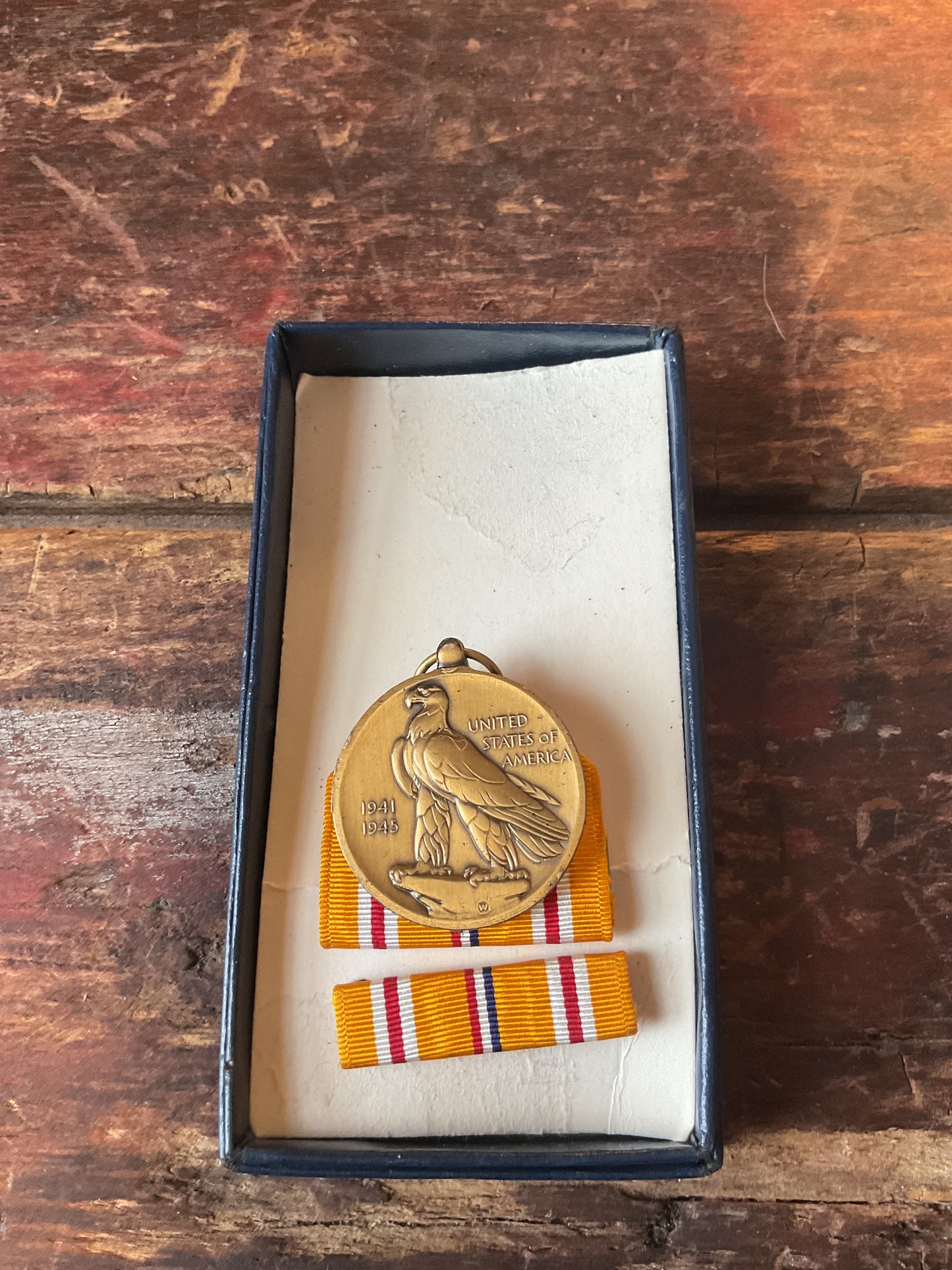 Authentic WW2 Asiatic-Pacific Campaign Bar and Medal
