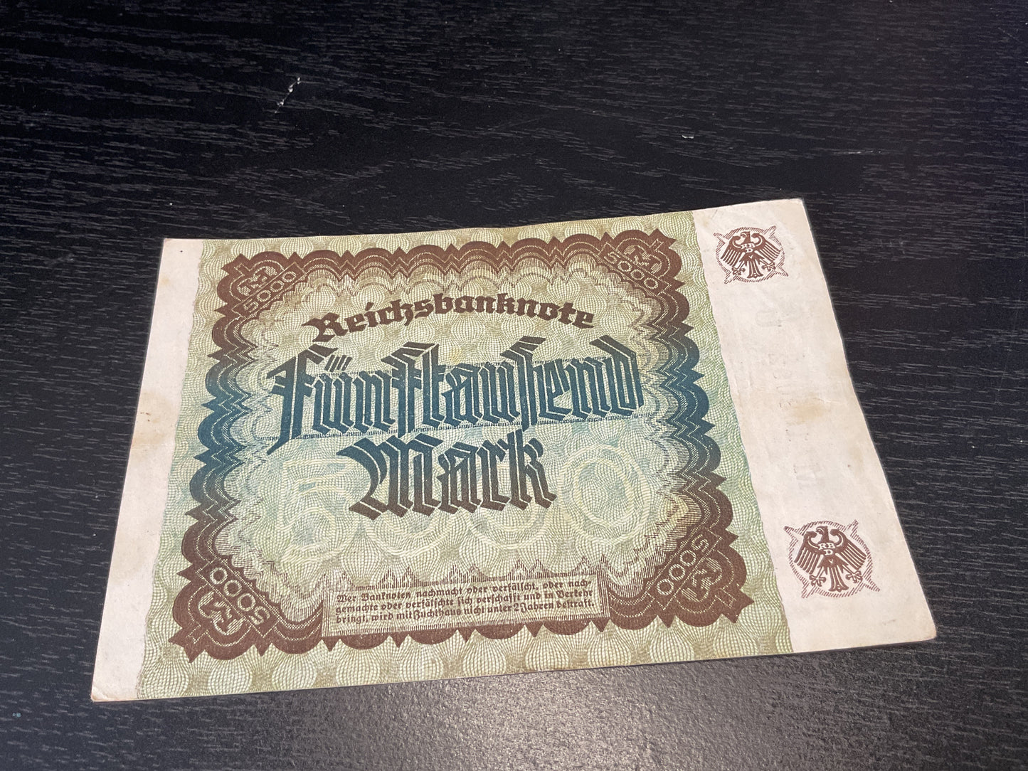 German 5000 Marks NotebReichsbanknote
