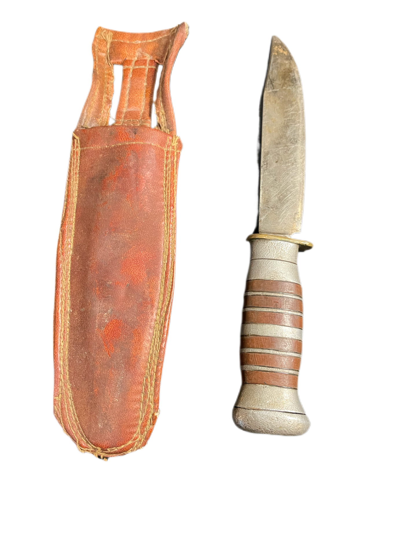 WWII Theater Knife with Leather Sheath