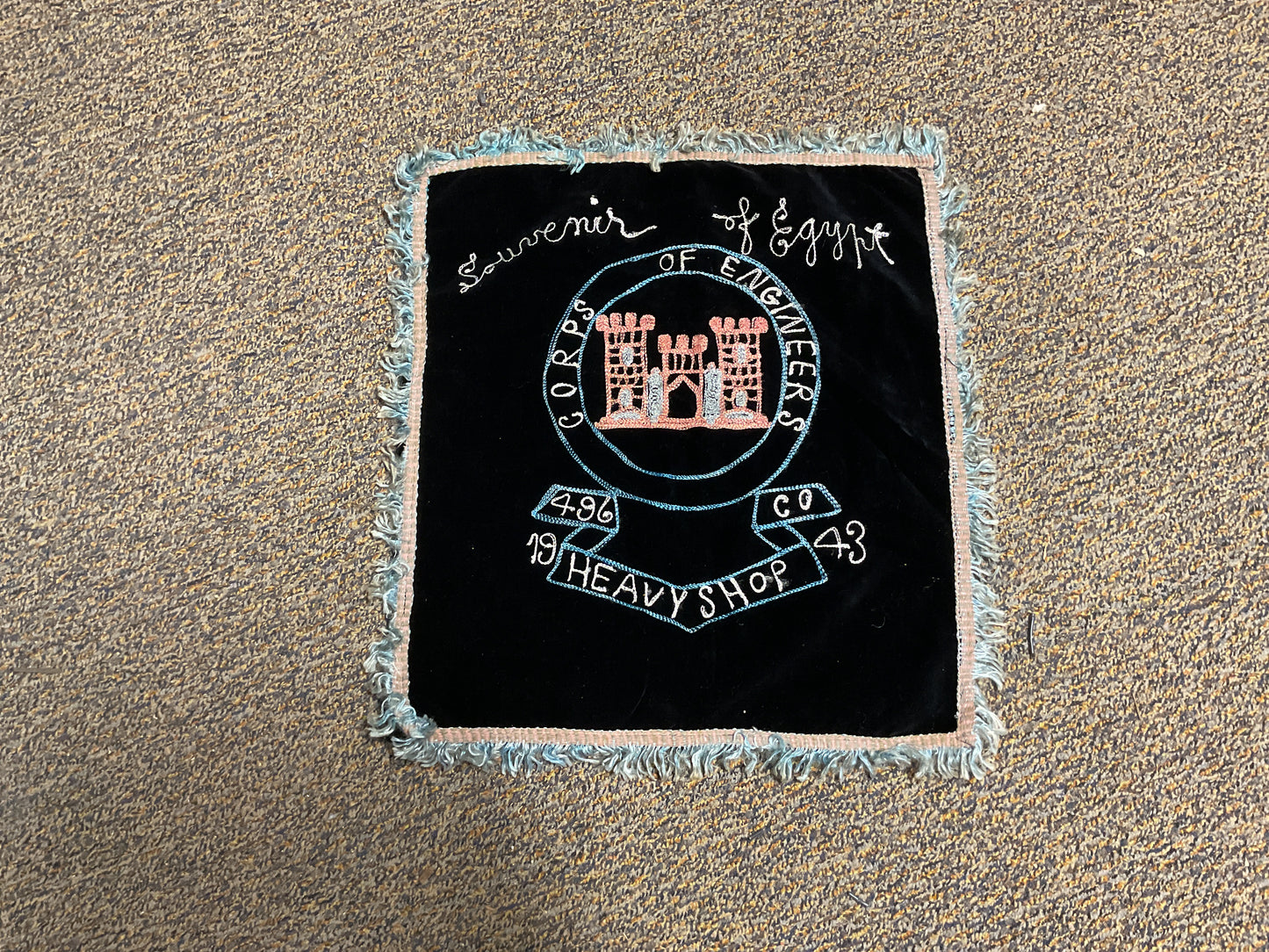 WWII Souvenir Pillow Cover