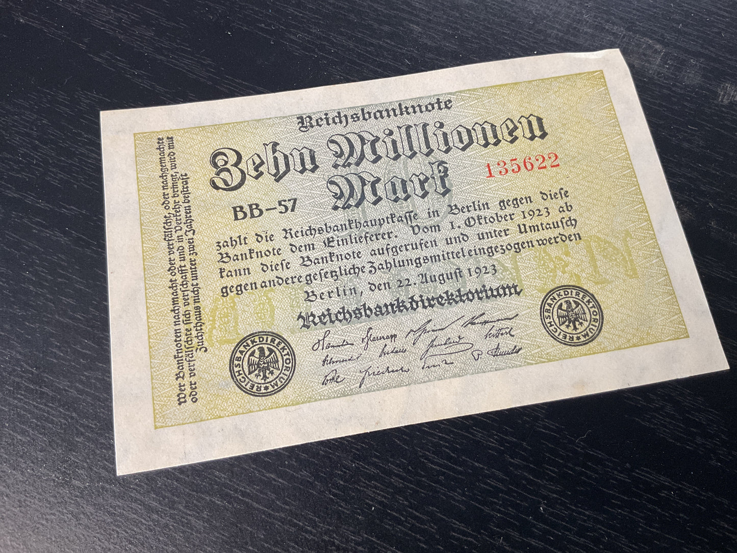 German 10 Million Mark Banknote 1923