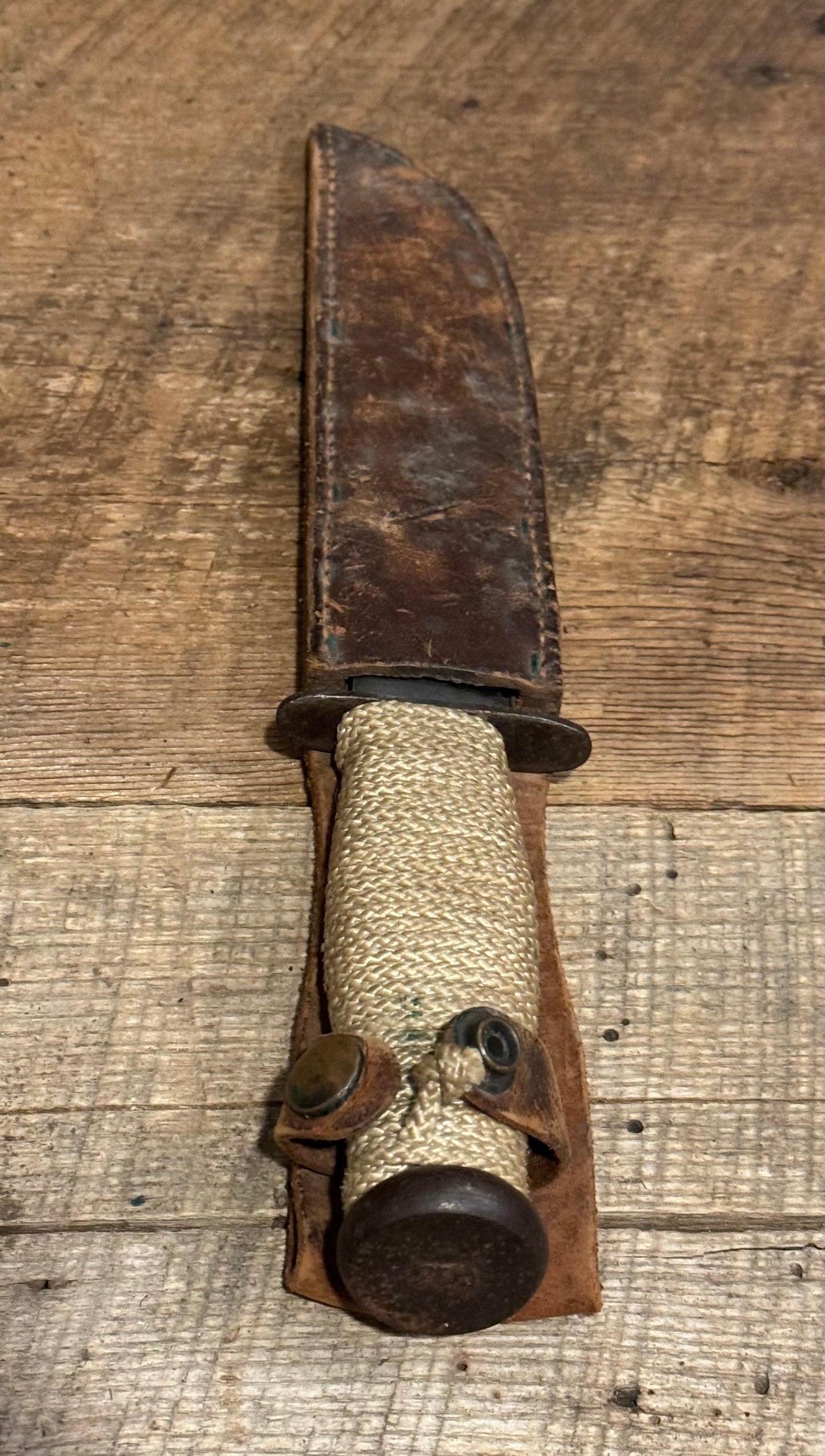 WWII Kabar Knife Rope Handle