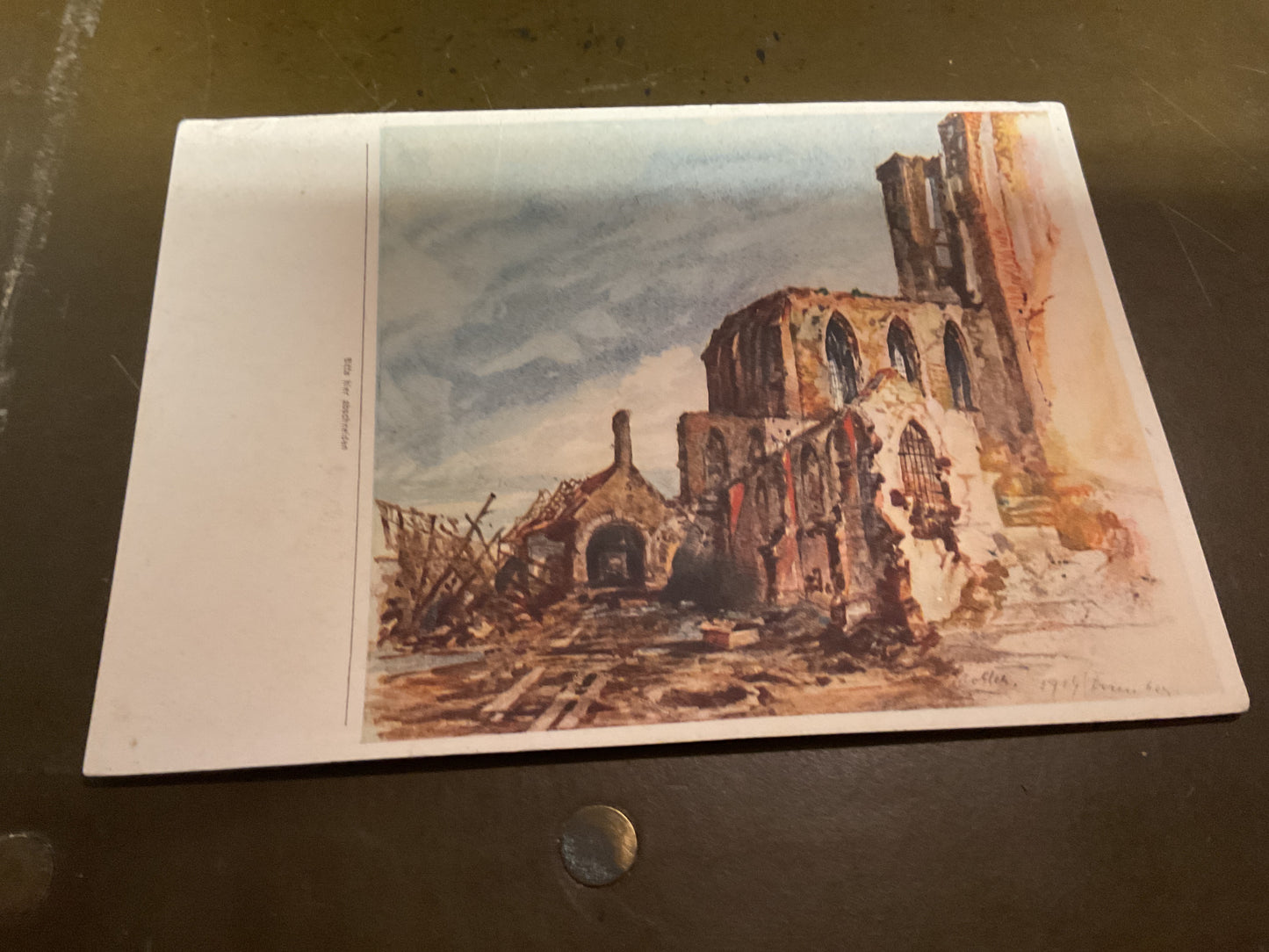 WWII German Propaganda Card in color