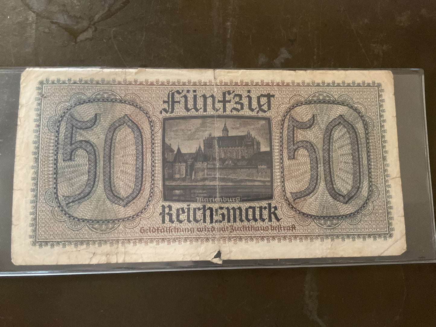 WWII German 50 Reichsmark Banknote-Third Reich