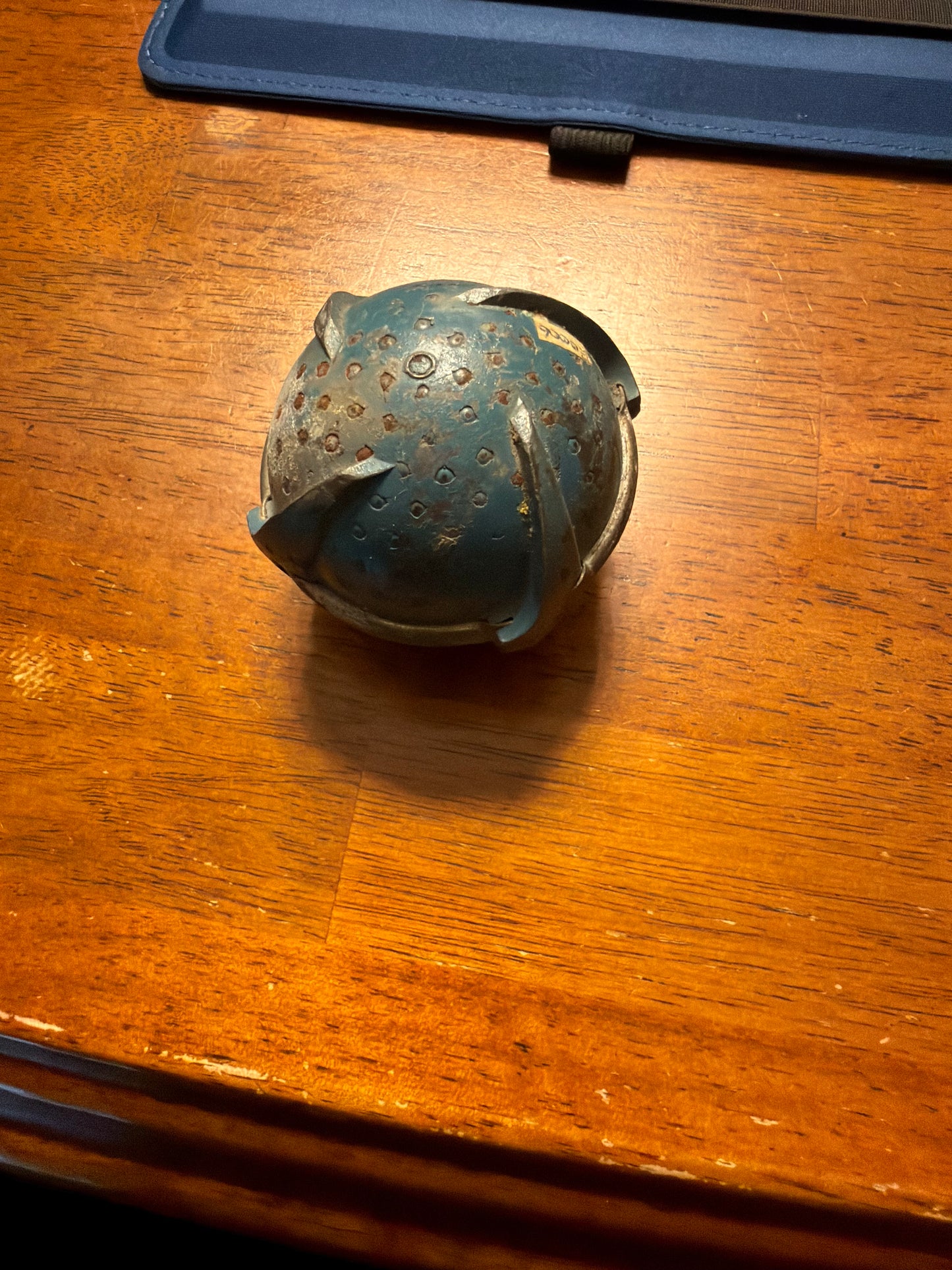 Vietnam War BLU-26/B Inert Cluster Bomblet Submunition Training Round Blue Painted Display