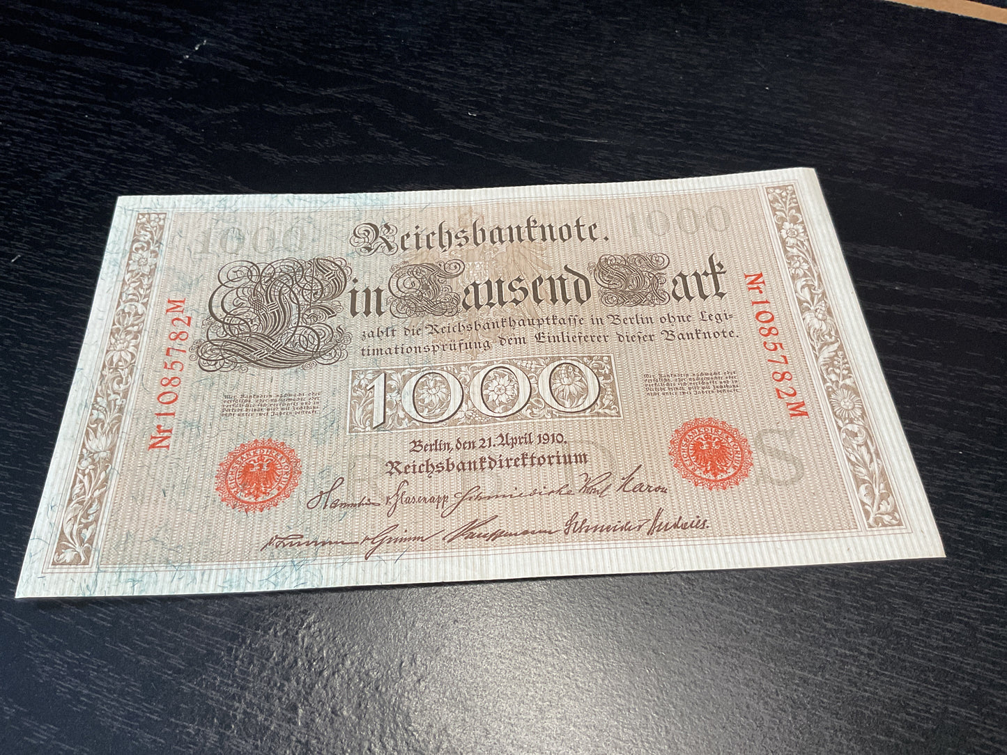 German 1000 Mar Reichsbanknote 1910