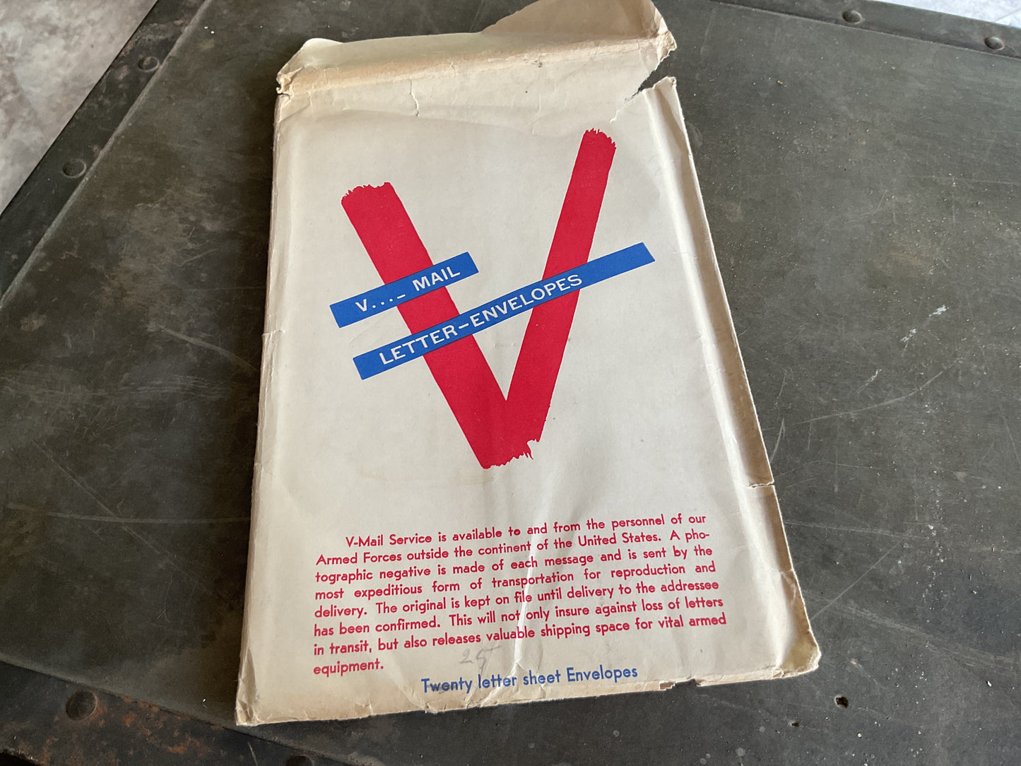 WWII V-Mail 25 Letter Sheet Envelopes