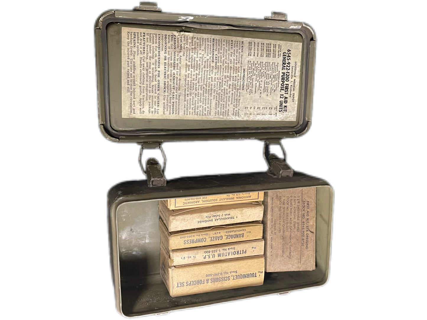 Vietnam War Era U.S. Military General Purpose First Aid Kit - Stock No. 6545-922-1200