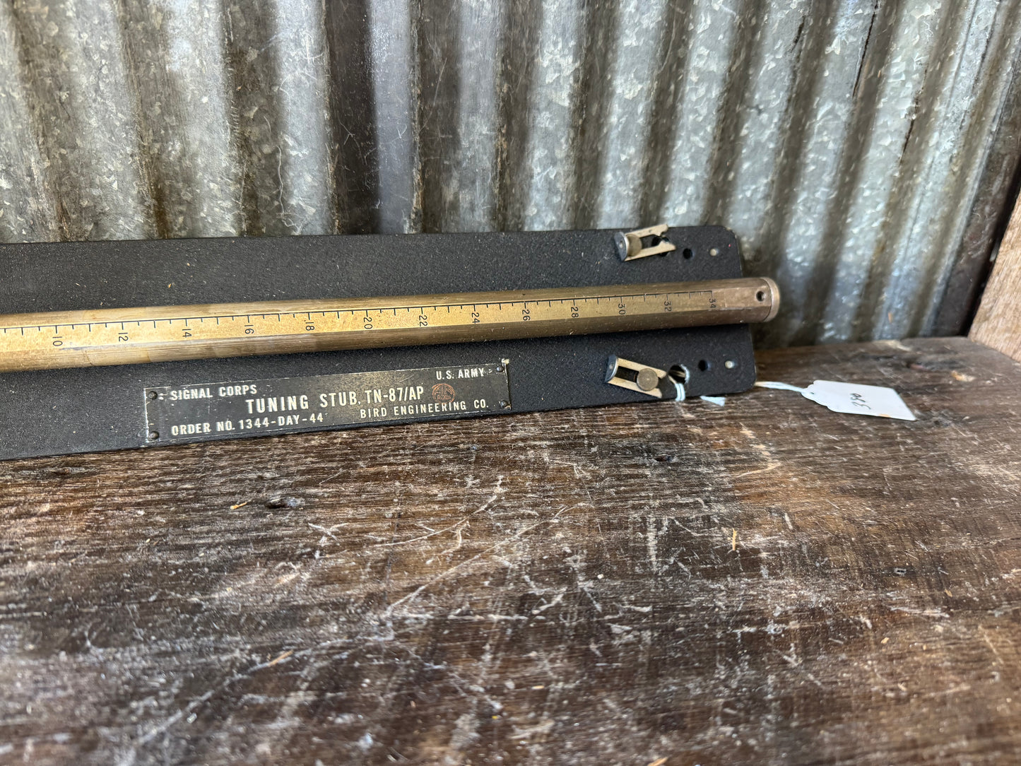 WWII U.S. Army Signal Corps TN-87/AP Tuning Stub – Bird Engineering Co. Aircraft Radar RF Component