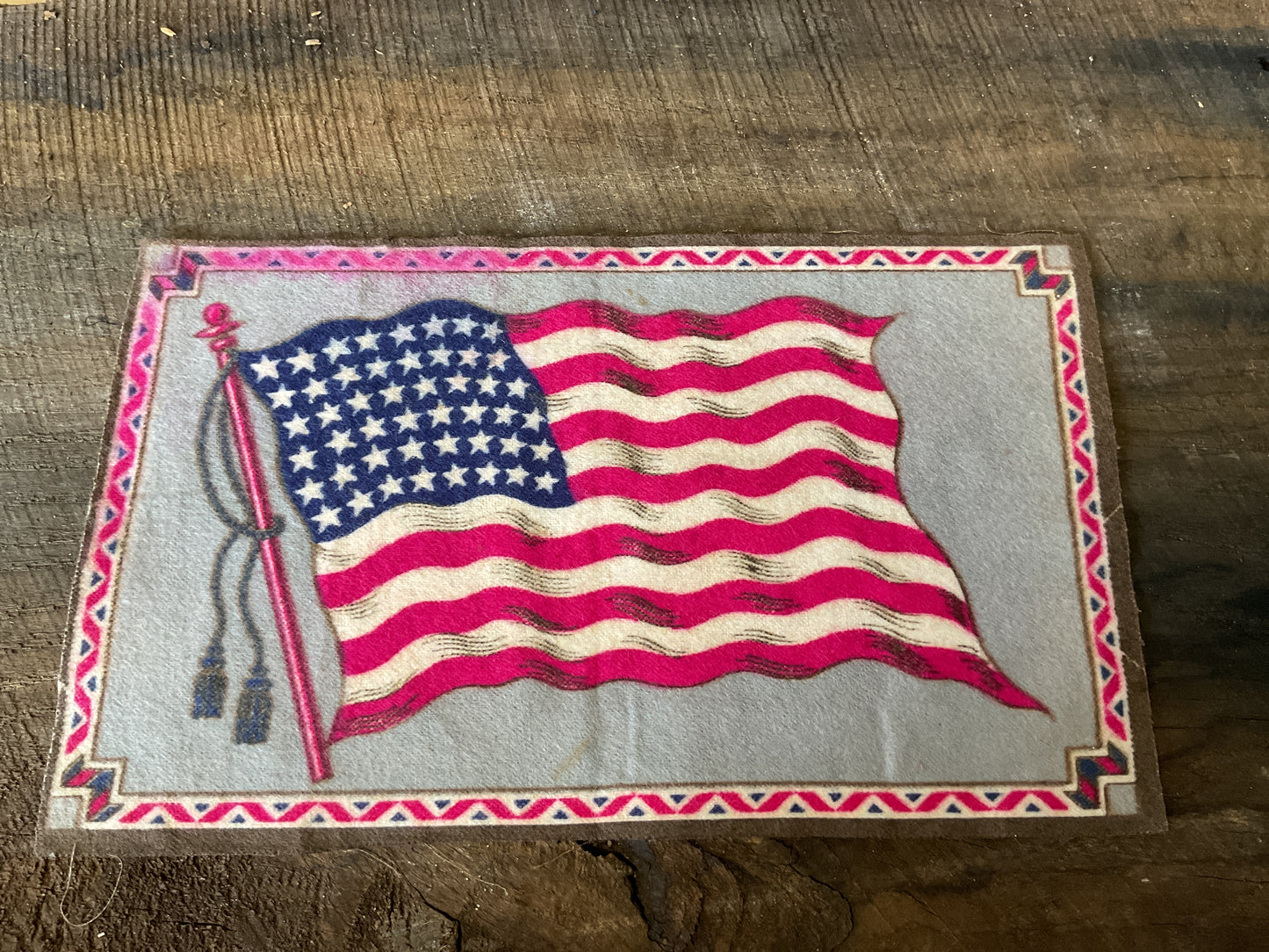 WWI Tobacco Felt Flag (approx 9x6)